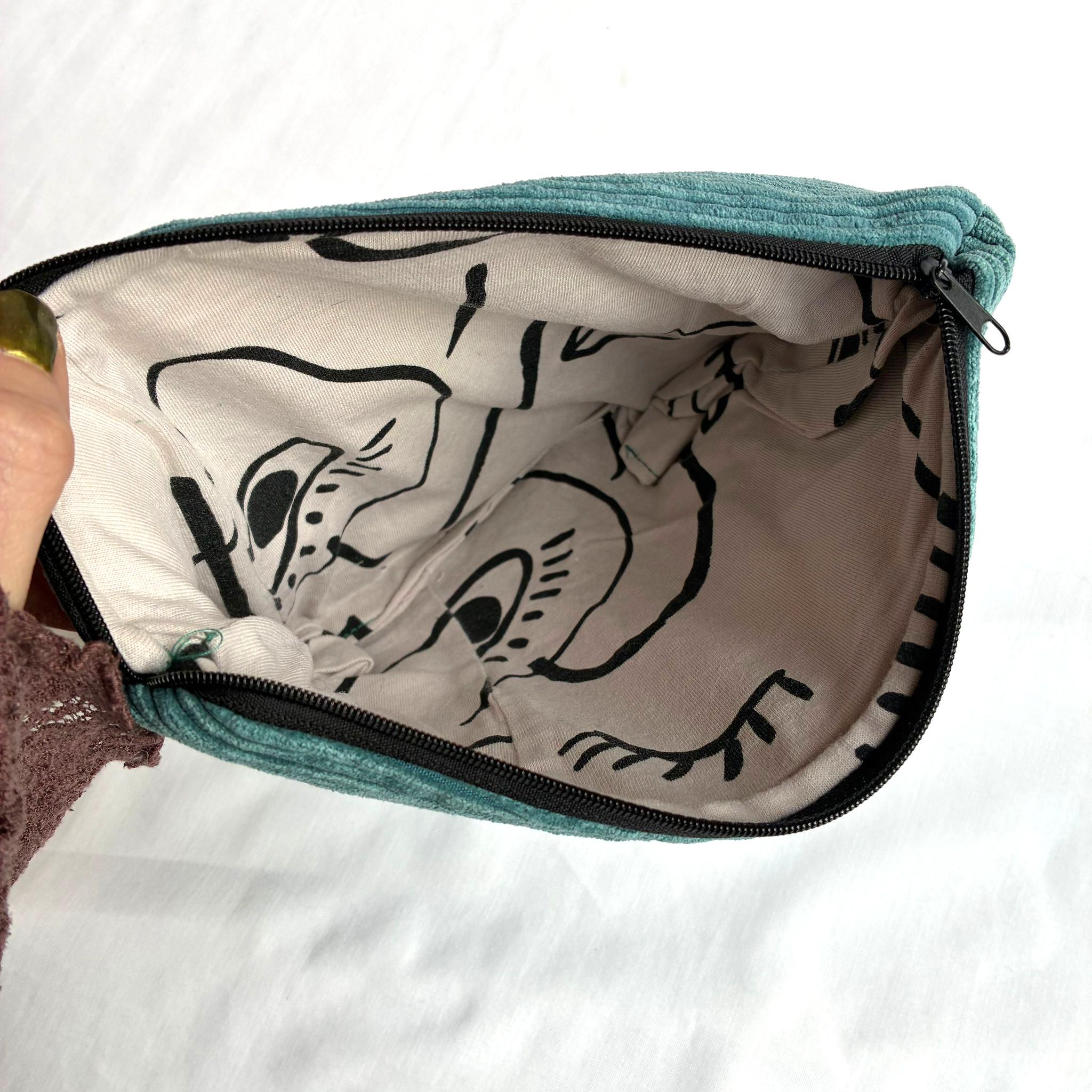 Skull Corduroy Pouch
