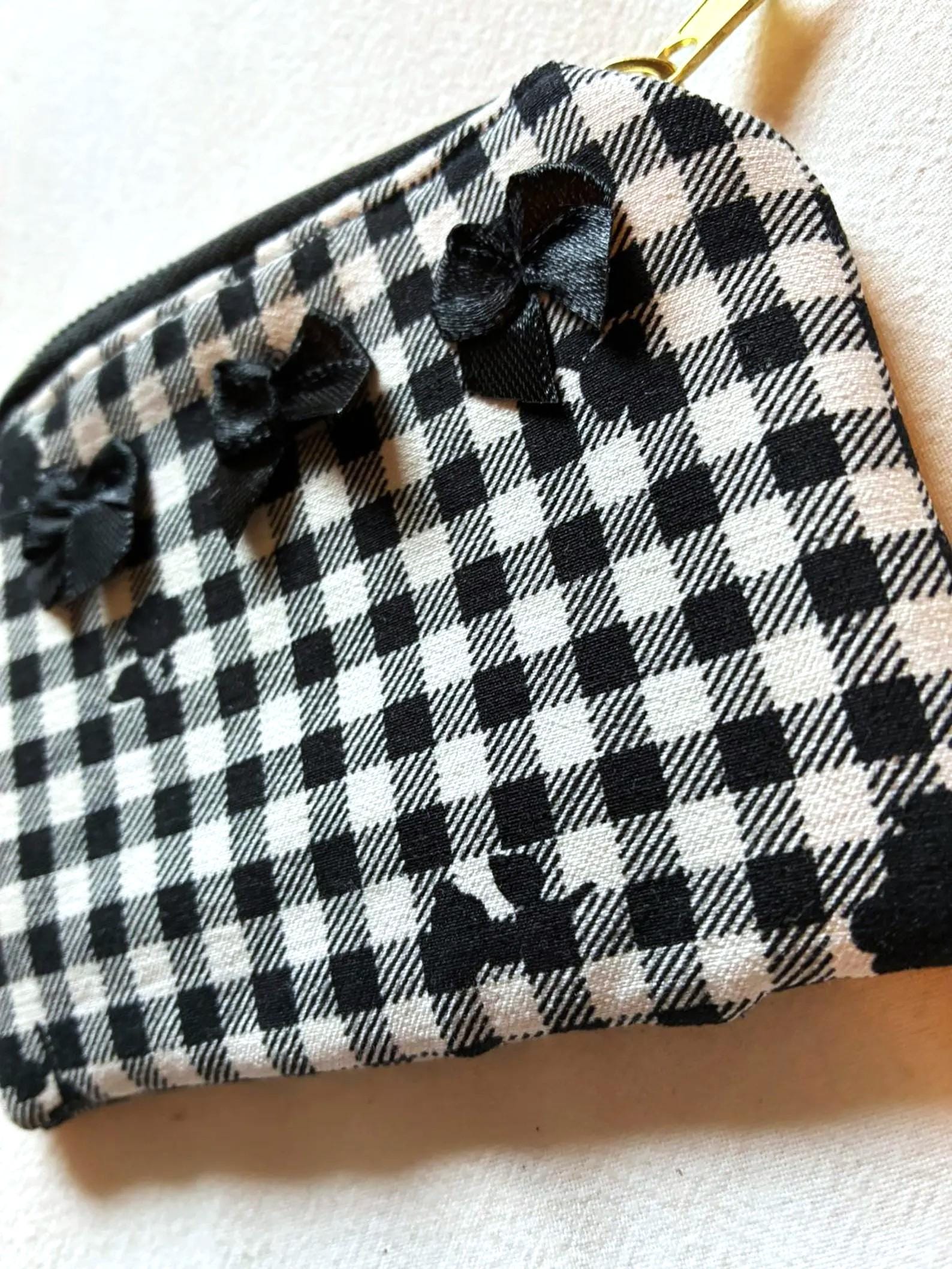 Gingham Keyring Purse
