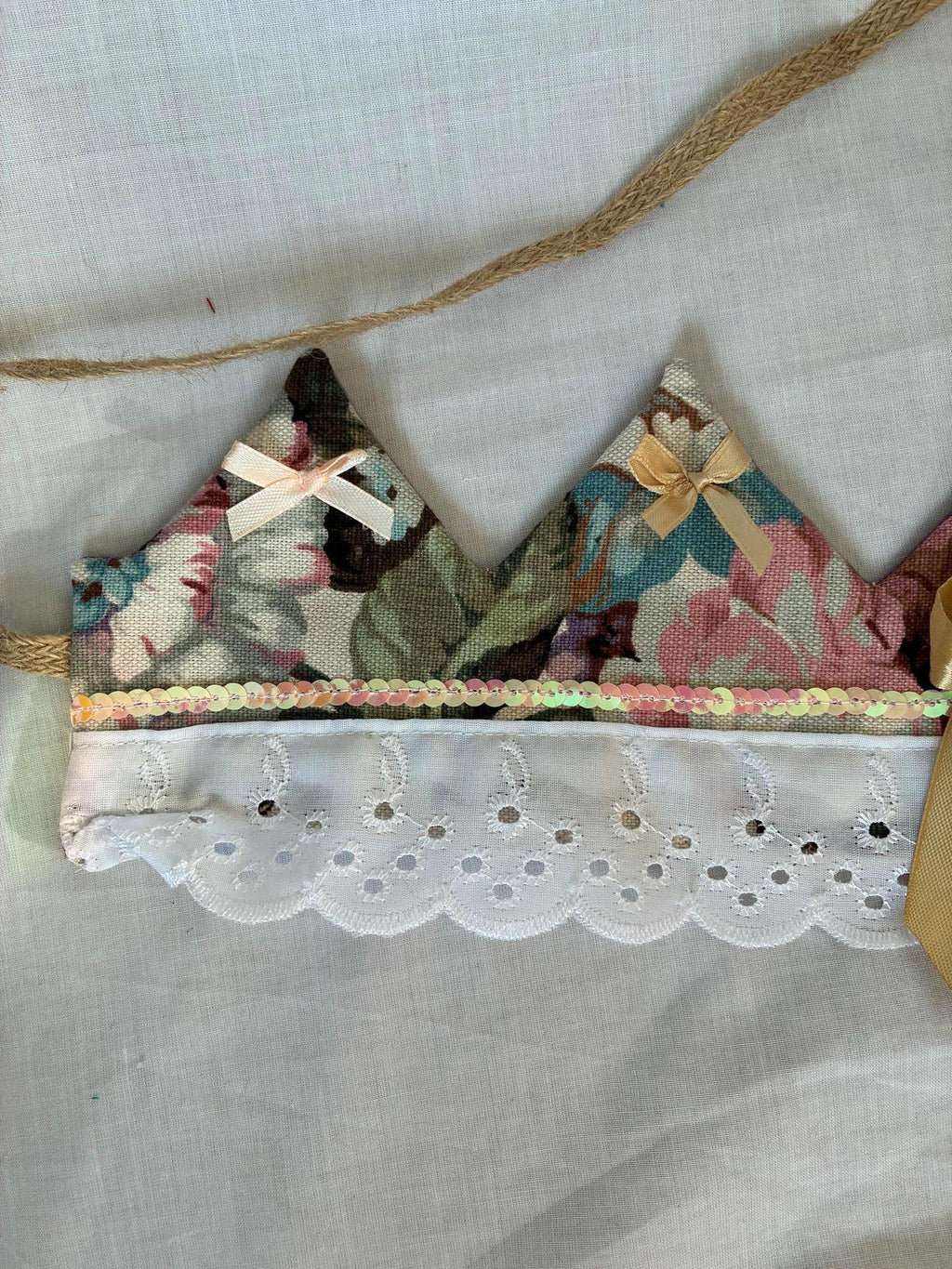 Floral Fabric Party Crown