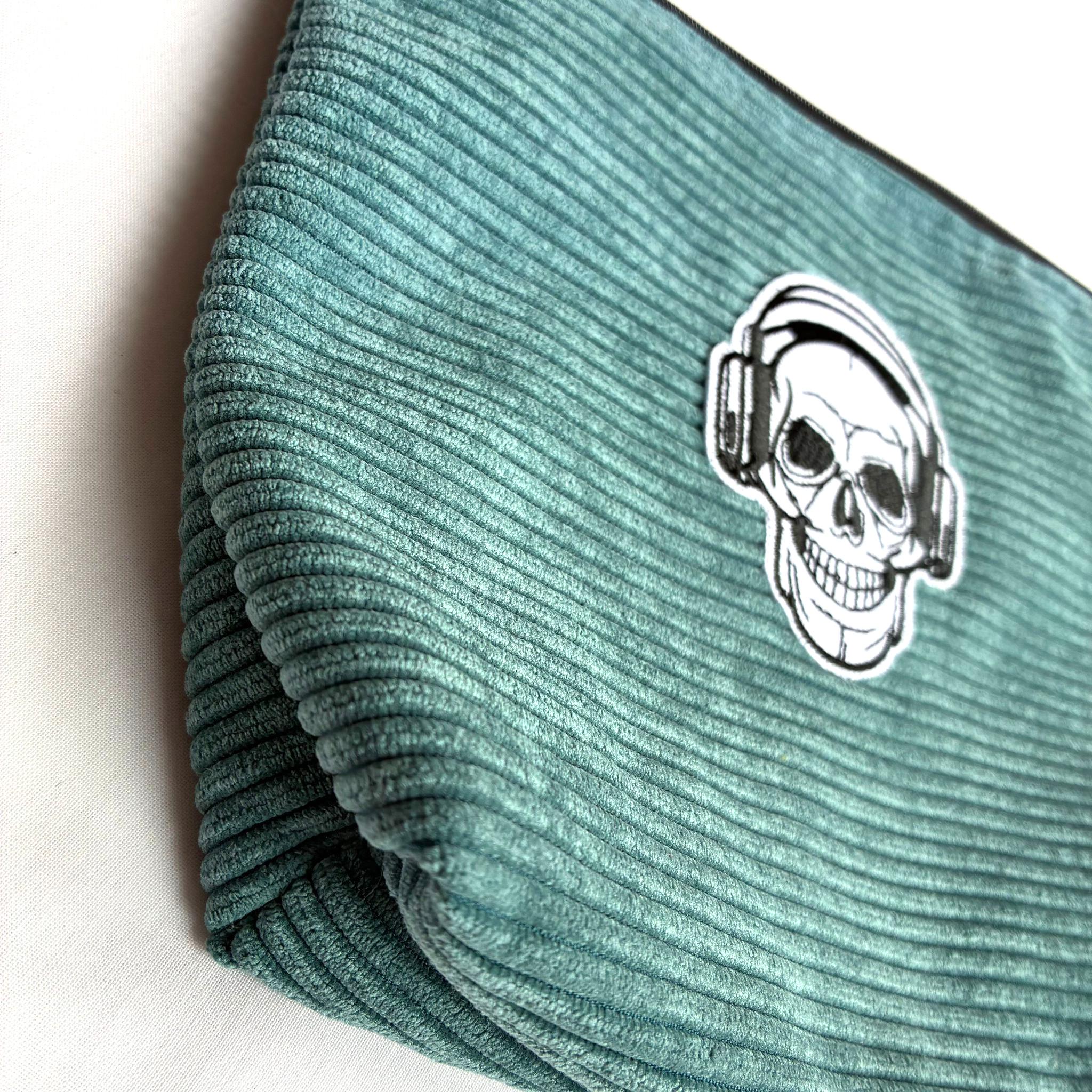 Skull Corduroy Pouch