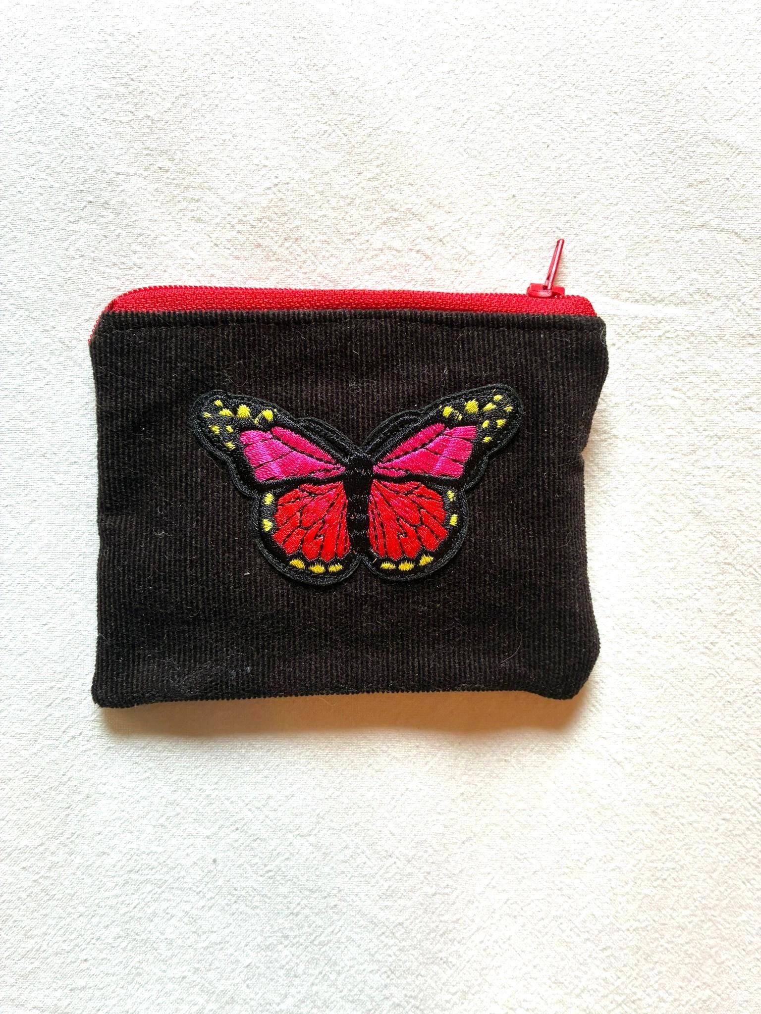Corduroy Butterfly Coin Purse