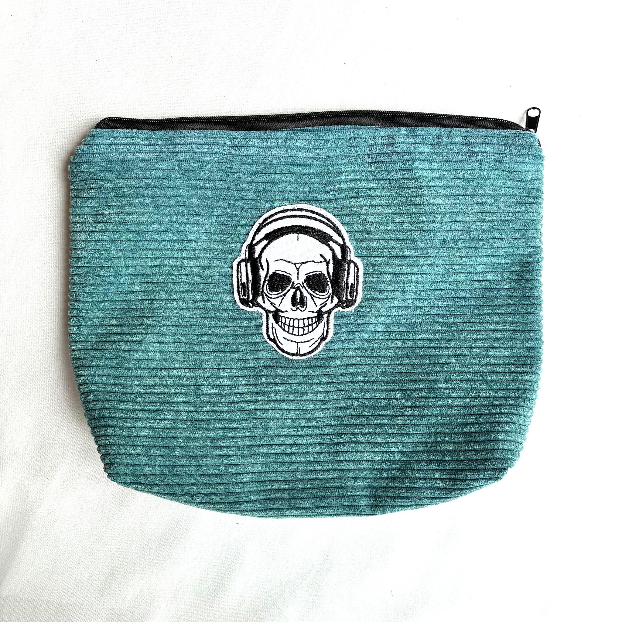 Skull Corduroy Pouch