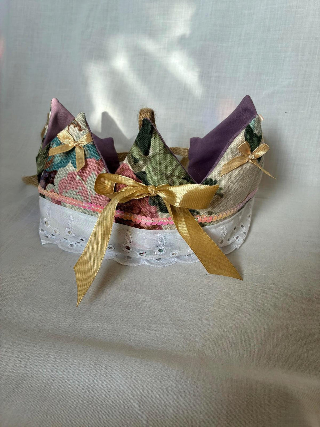 Floral Fabric Party Crown