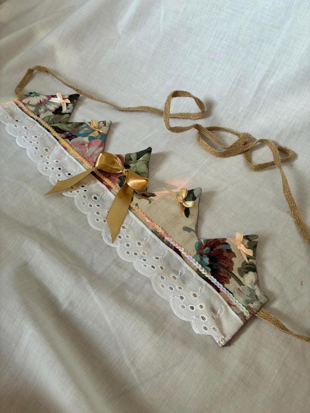 Floral Fabric Party Crown