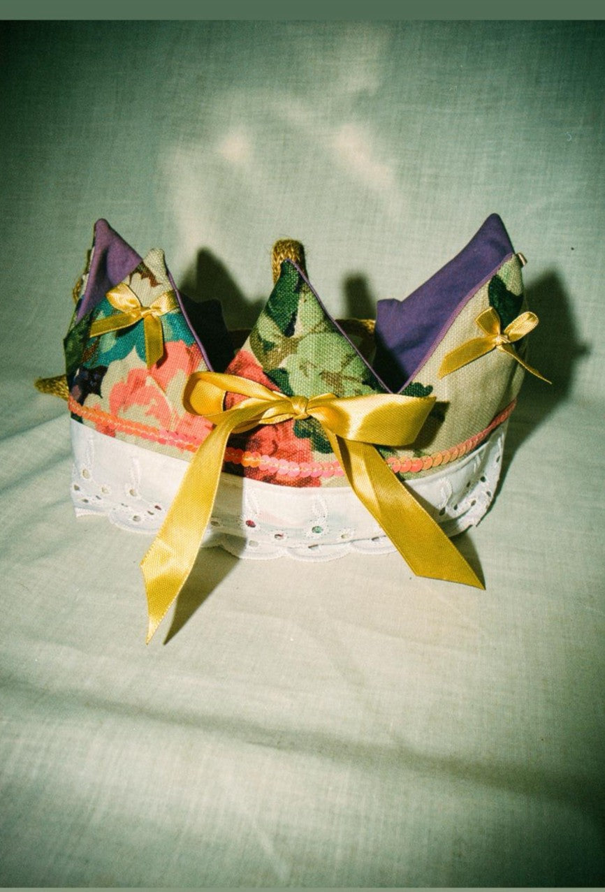 Floral Fabric Party Crown