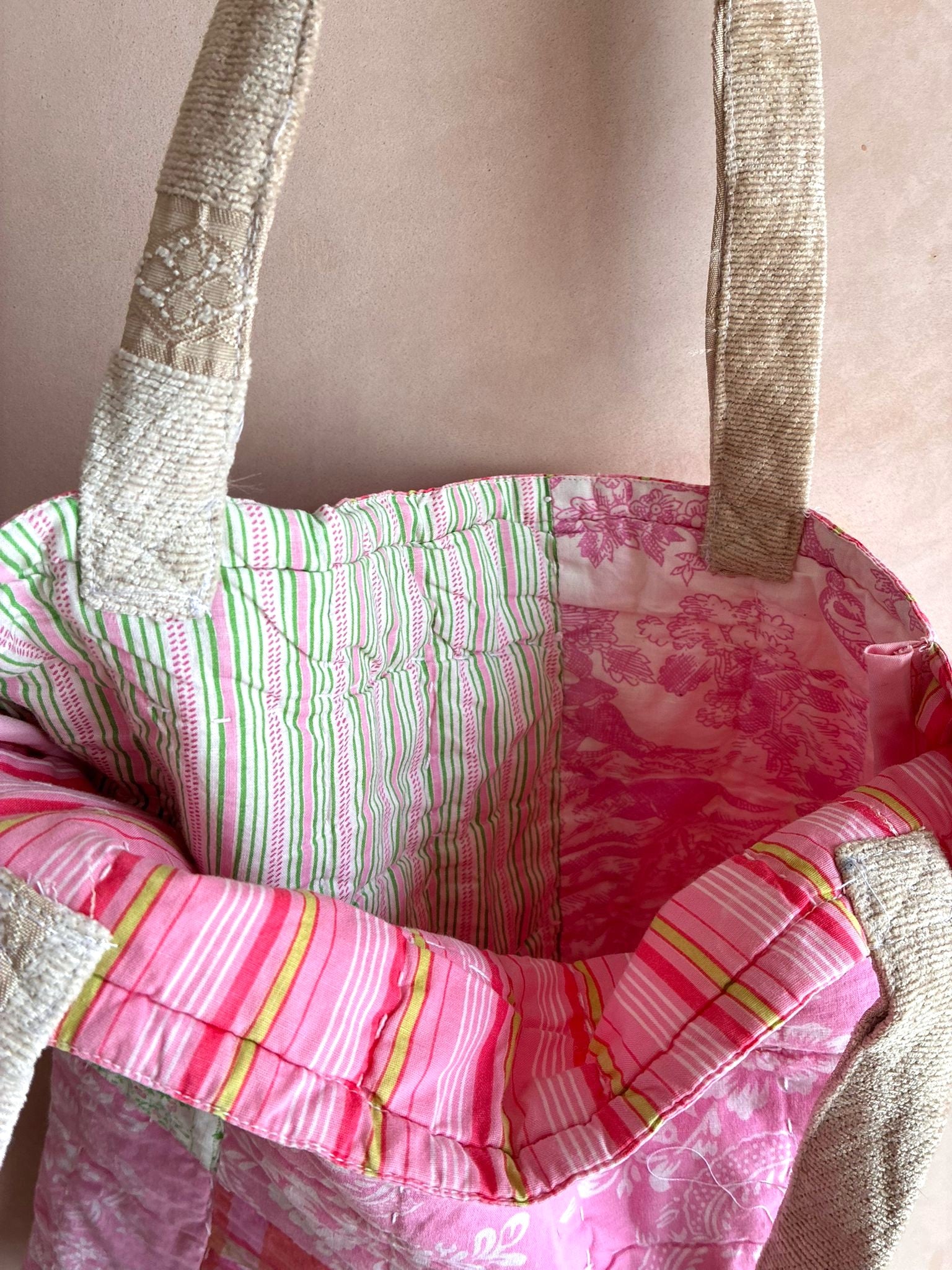 Quilted Reversible Tote Bag