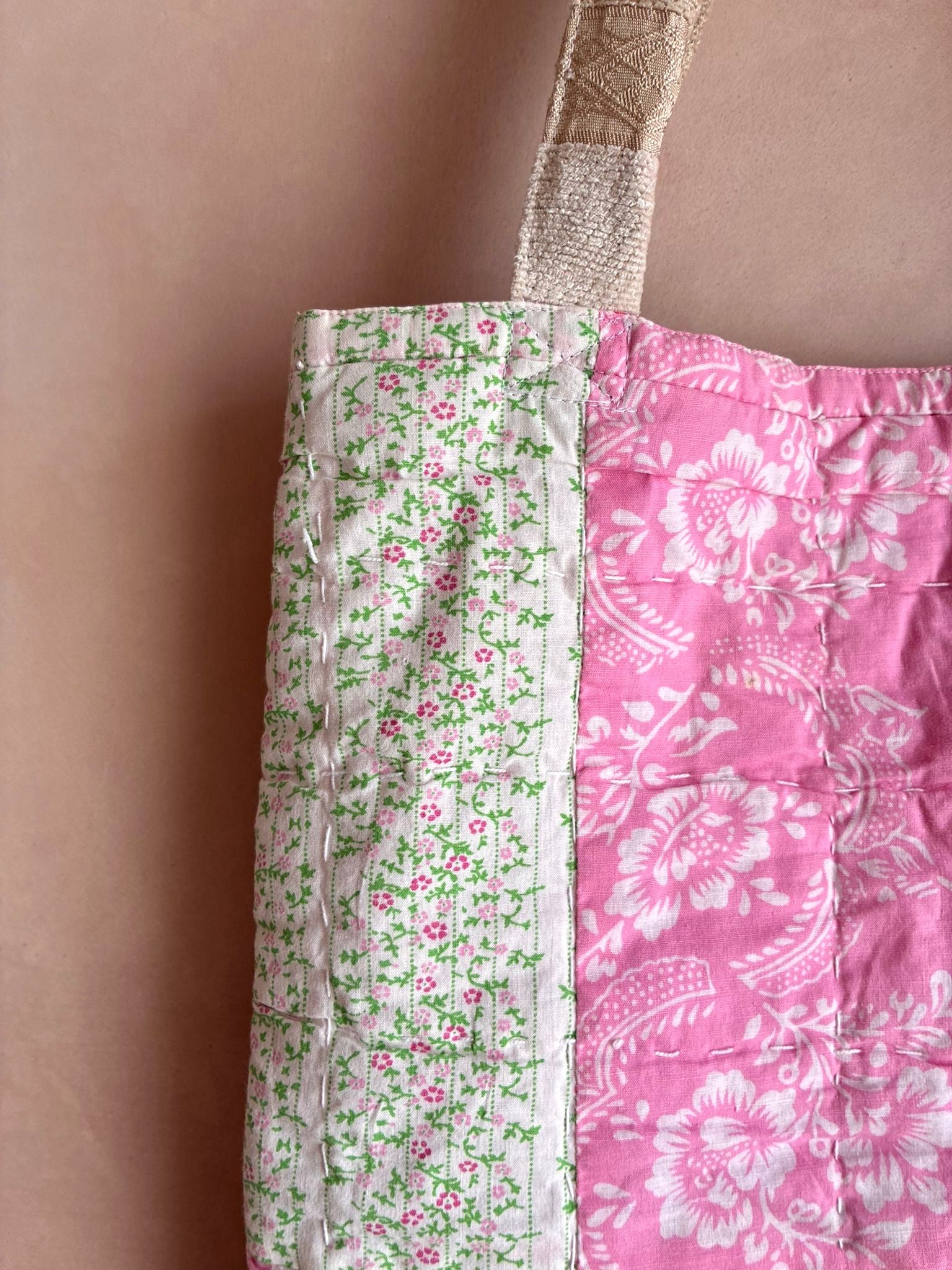 Quilted Reversible Tote Bag