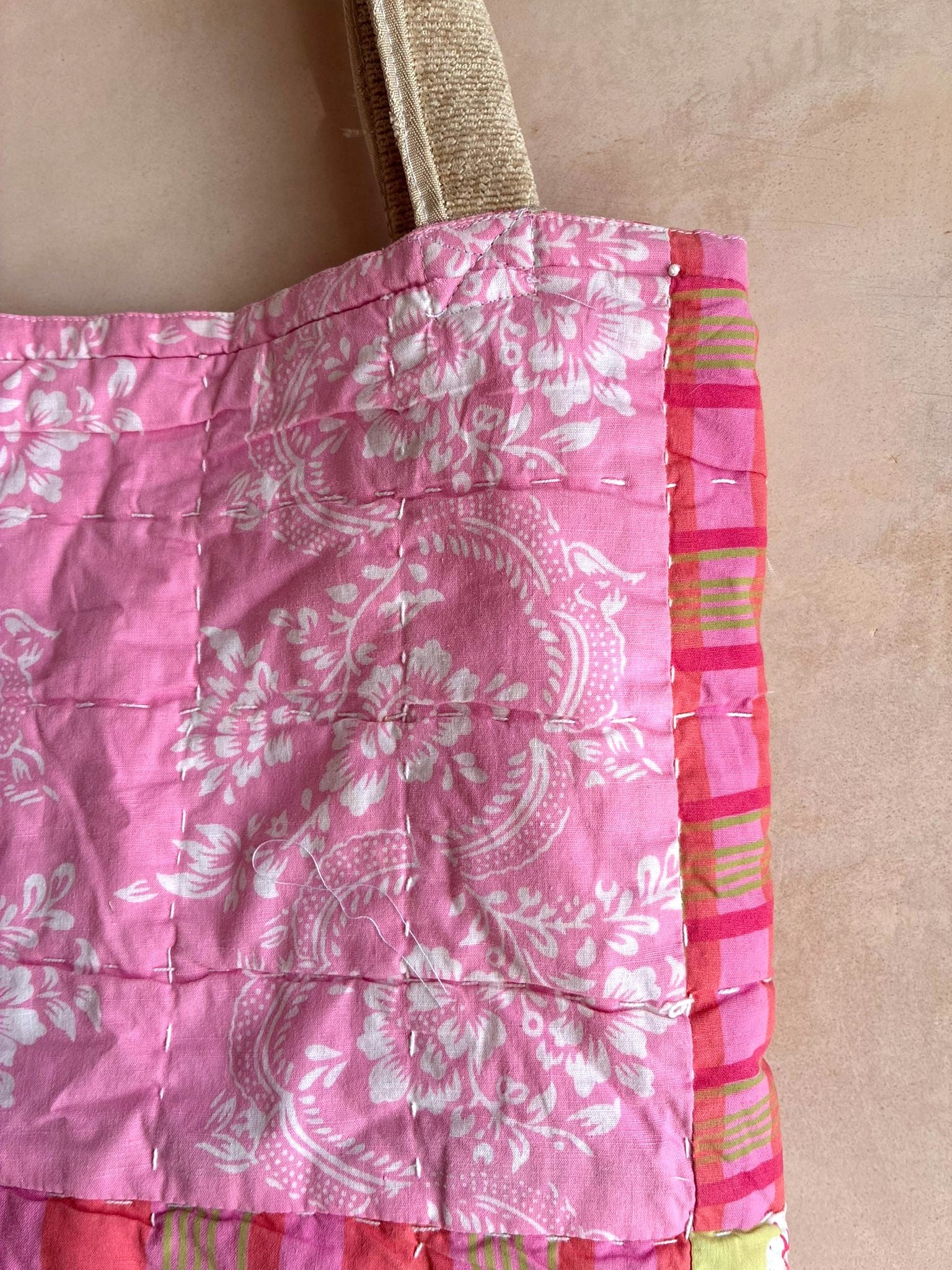 Quilted Reversible Tote Bag