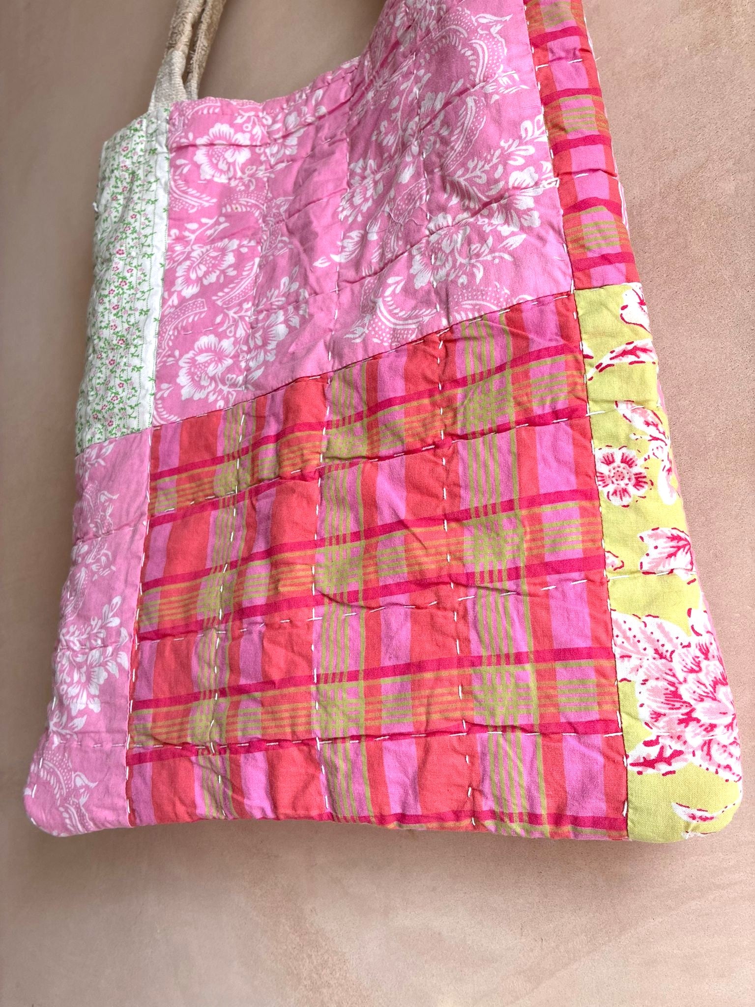 Quilted Reversible Tote Bag