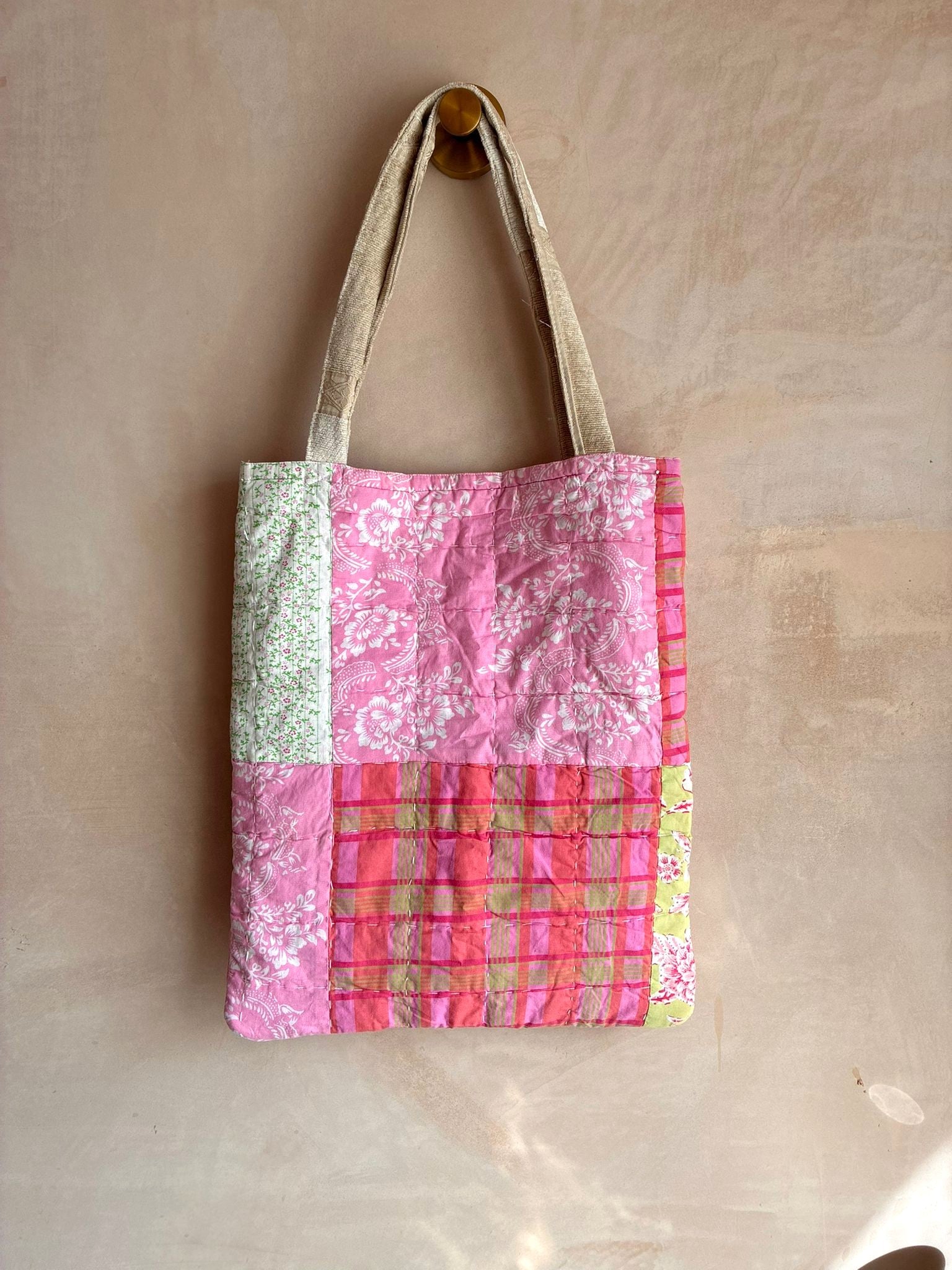 Quilted Reversible Tote Bag
