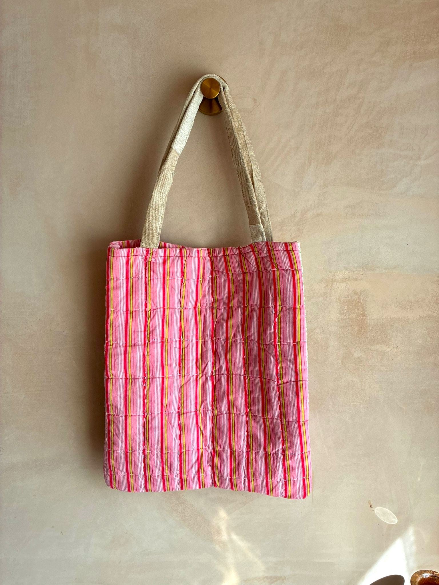 Quilted Reversible Tote Bag