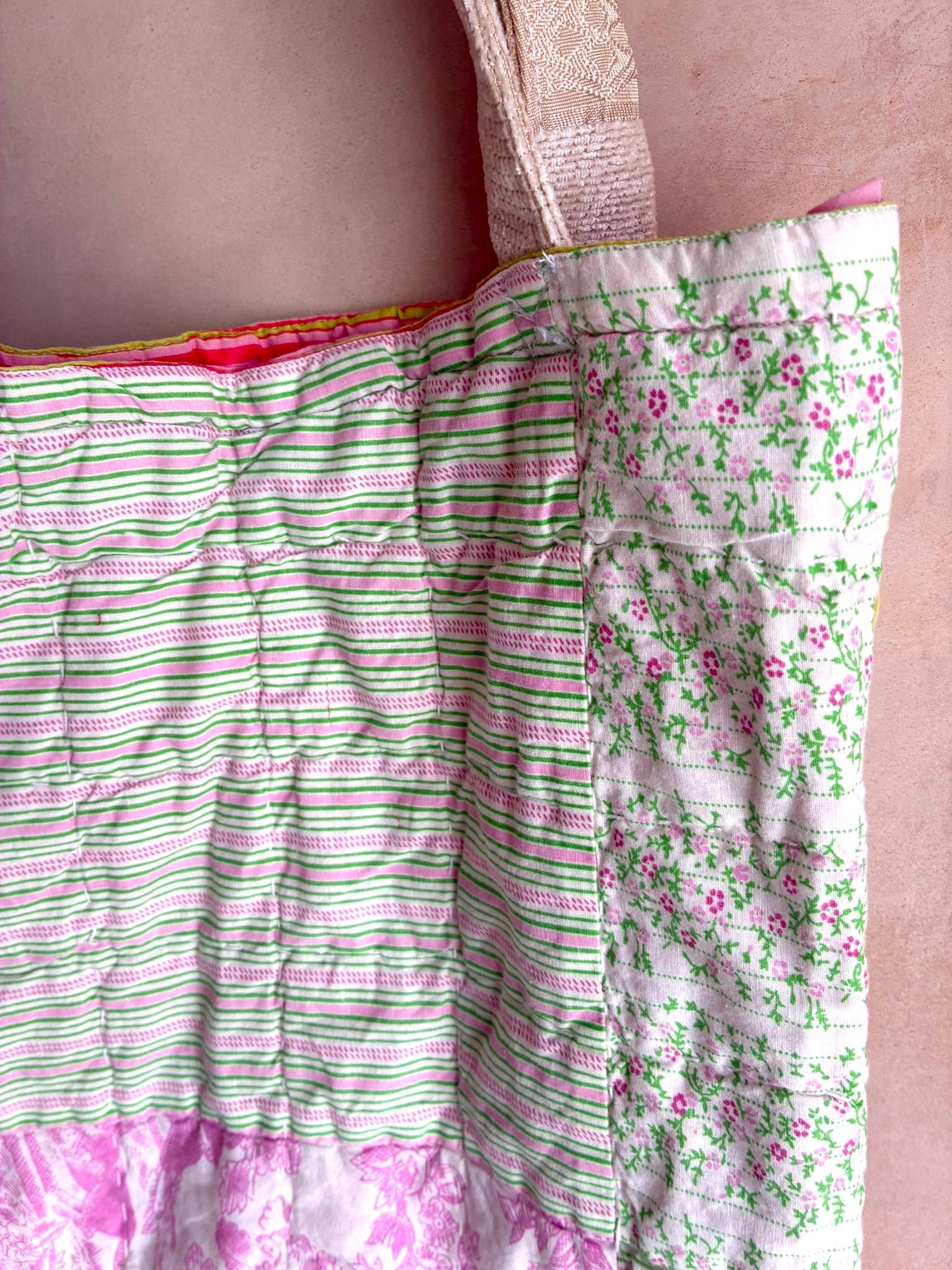 Quilted Reversible Tote Bag