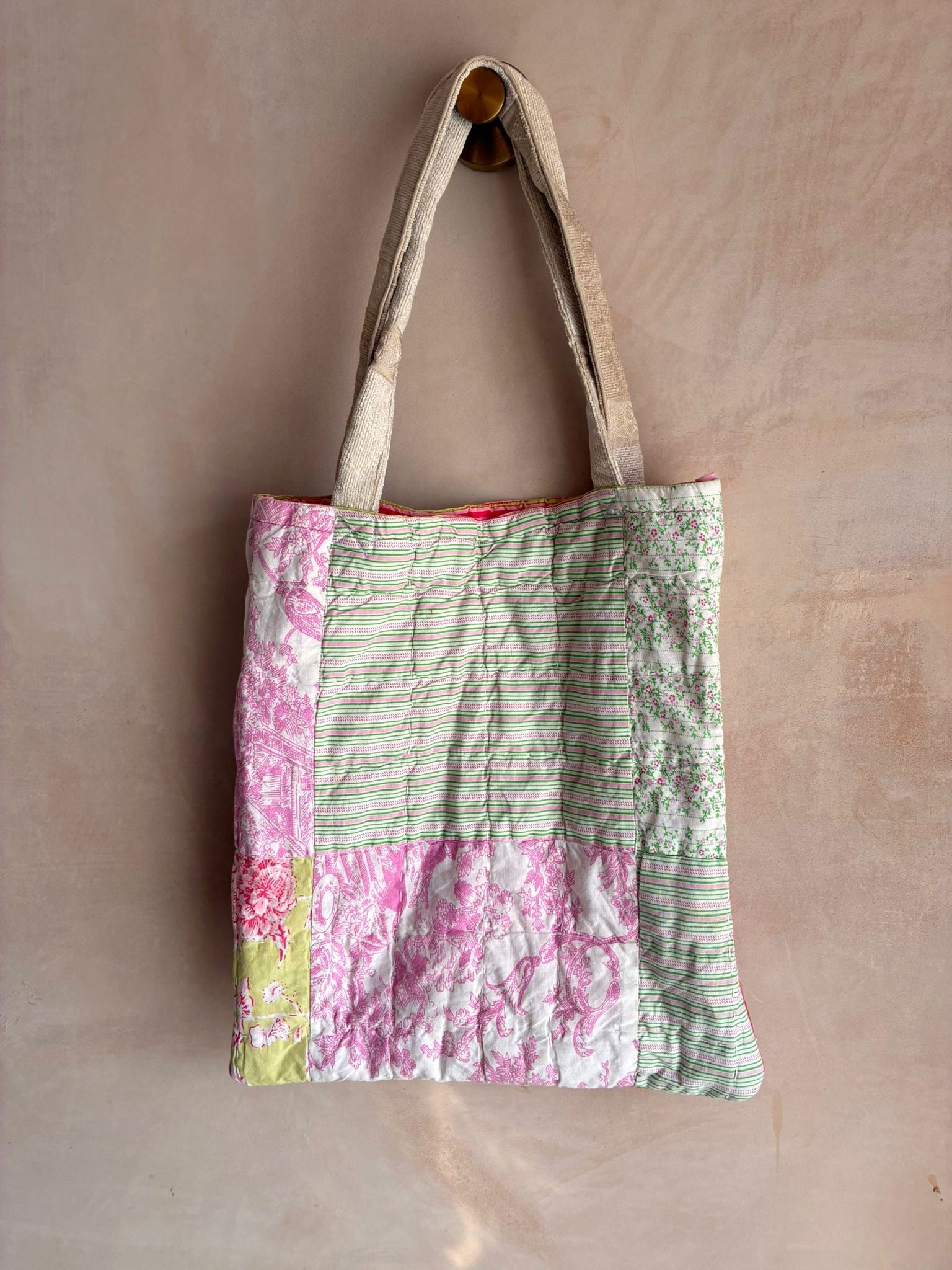 Quilted Reversible Tote Bag