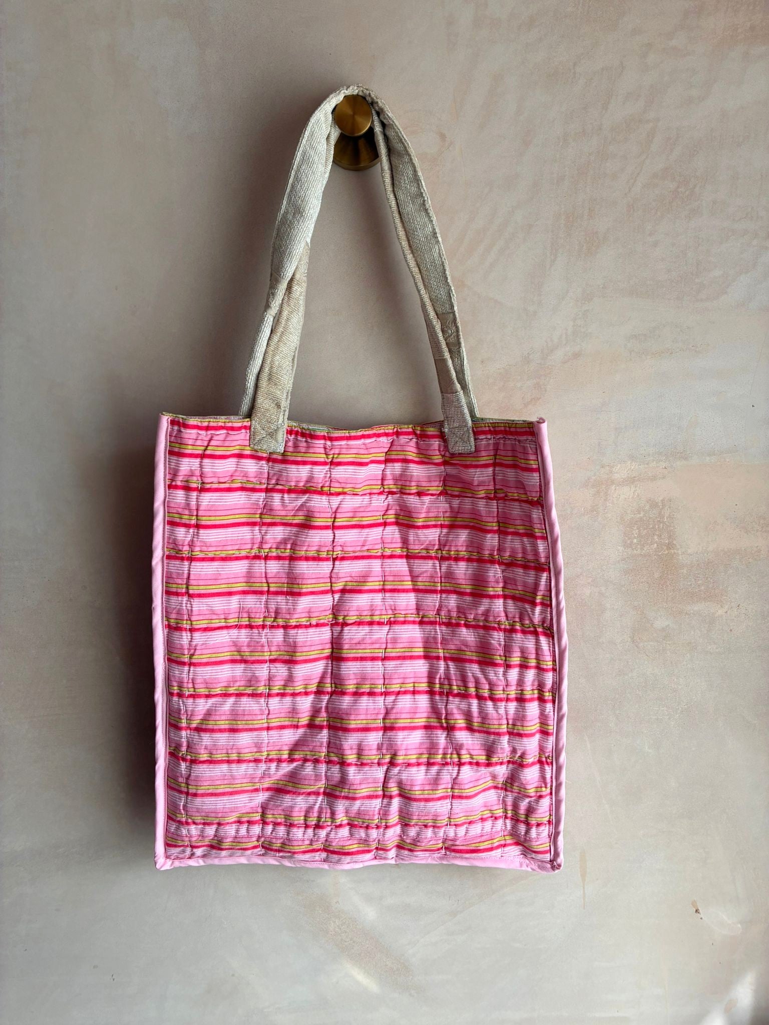 Quilted Reversible Tote Bag