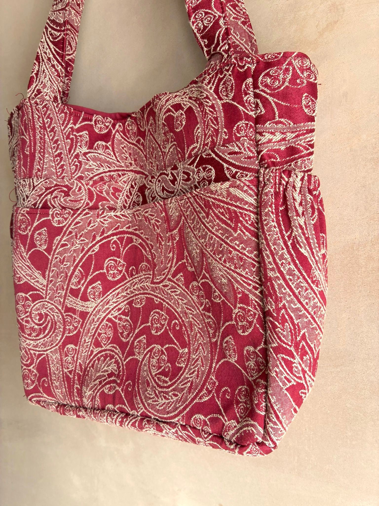 Rosewood Multi-Pocket Tote Bag