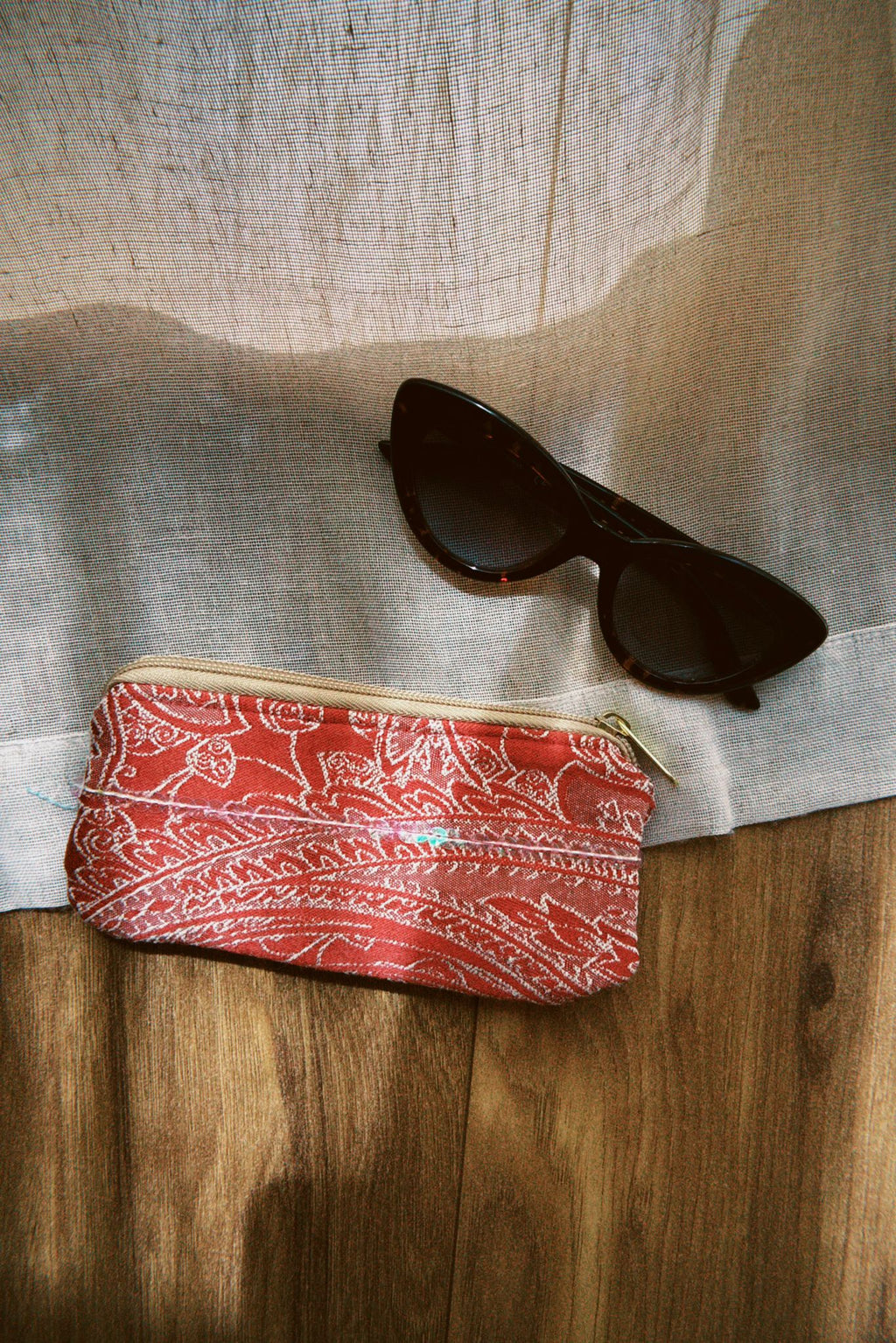 Pink Paisley Sunglasses Case