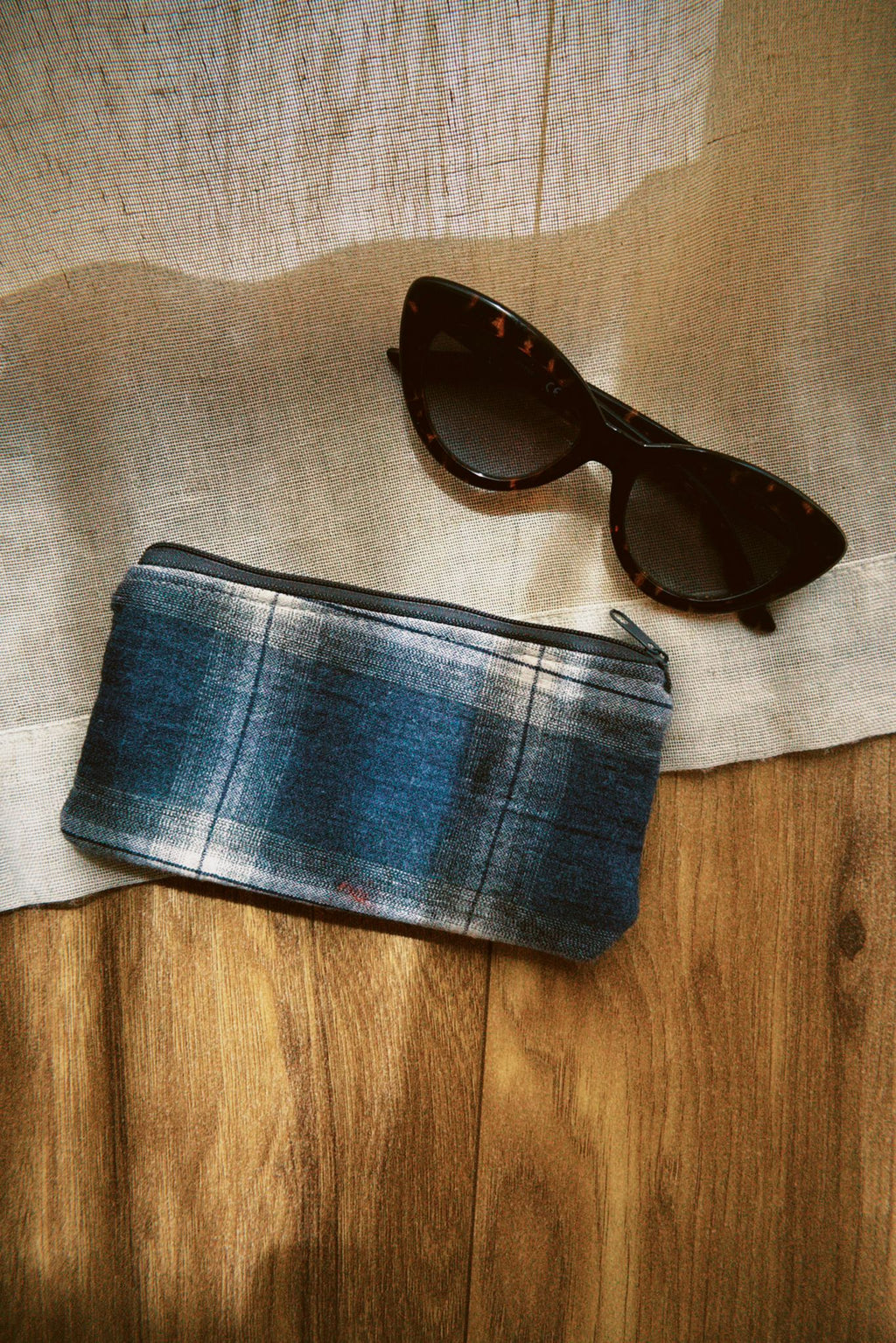 Checkered Sunglasses Case