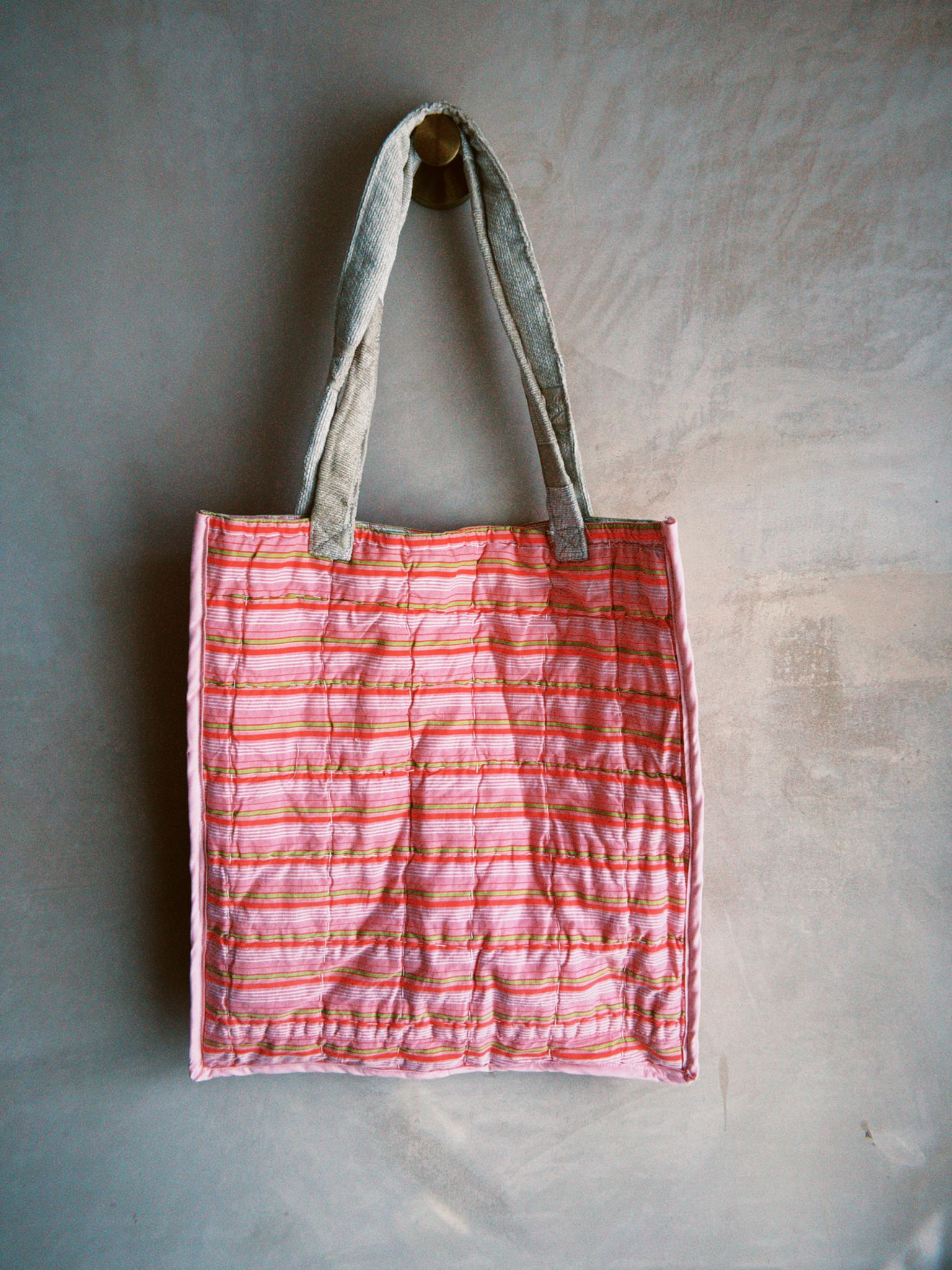 Quilted Reversible Tote Bag