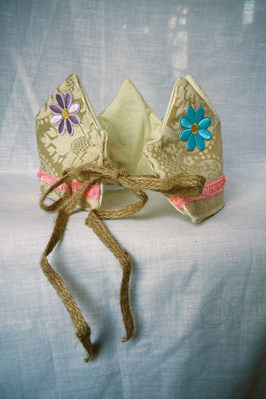Gold Daisy Fabric Celebration Crown
