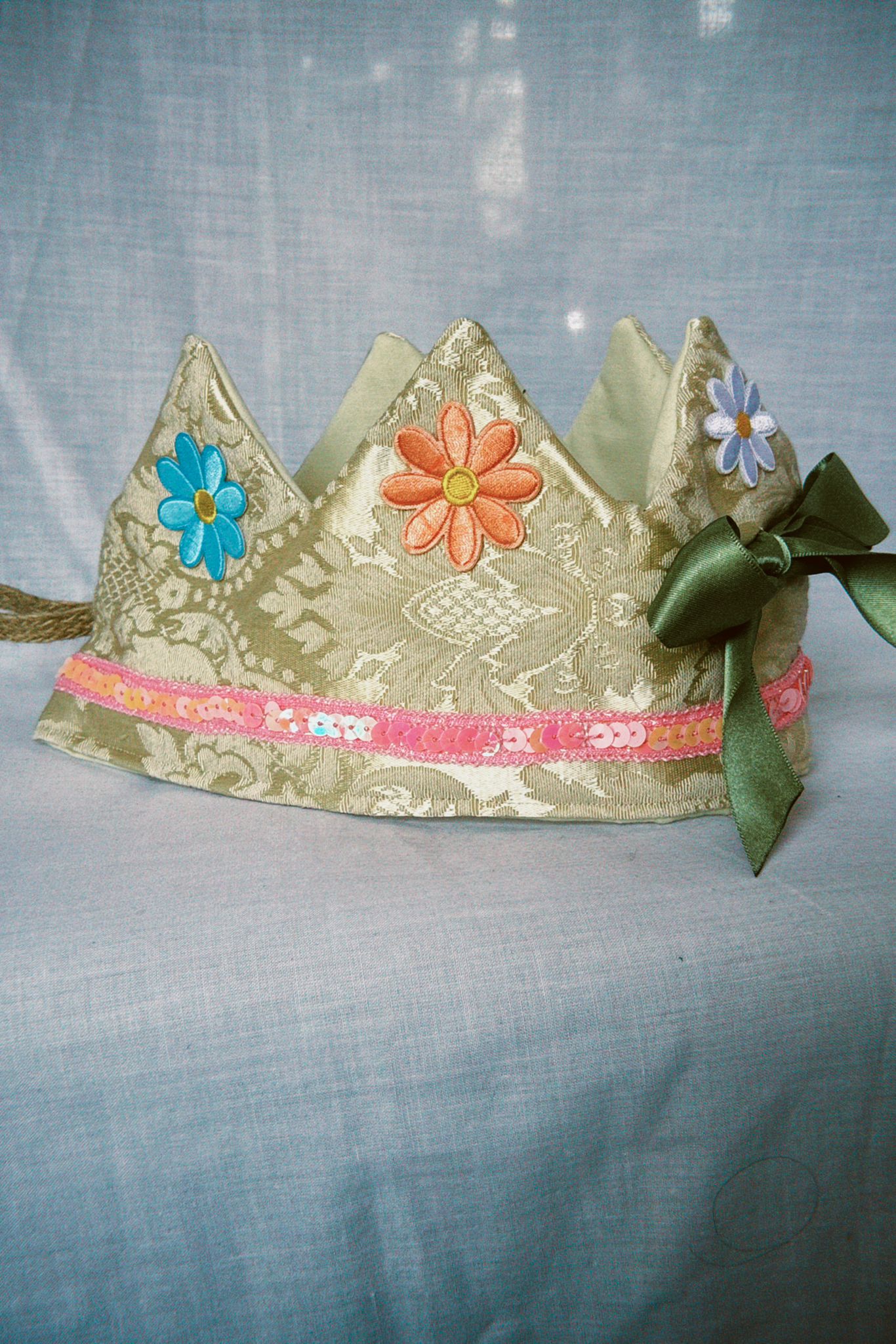 Gold Daisy Fabric Celebration Crown