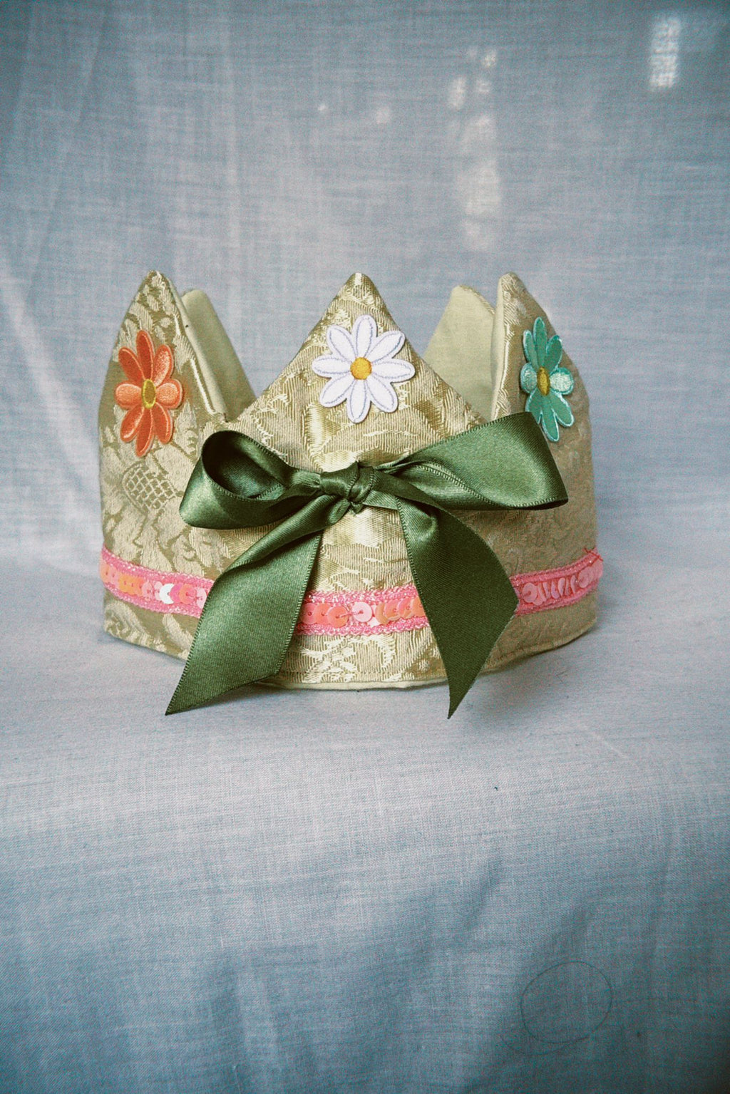 Gold Daisy Fabric Celebration Crown