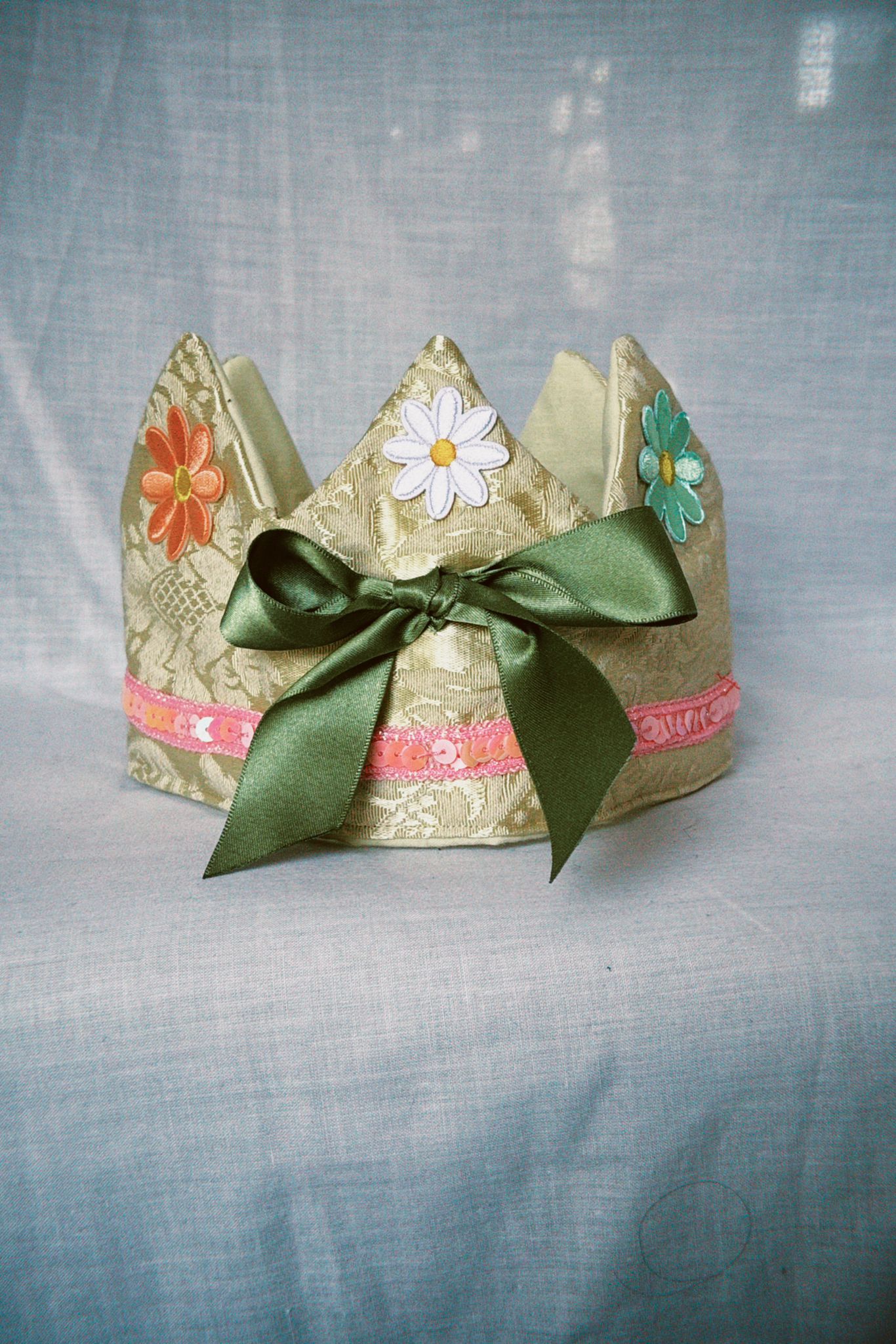 Gold Daisy Fabric Celebration Crown