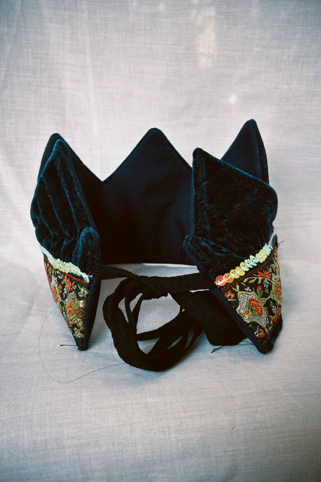 Velvet Moon Fabric Celebration Crown