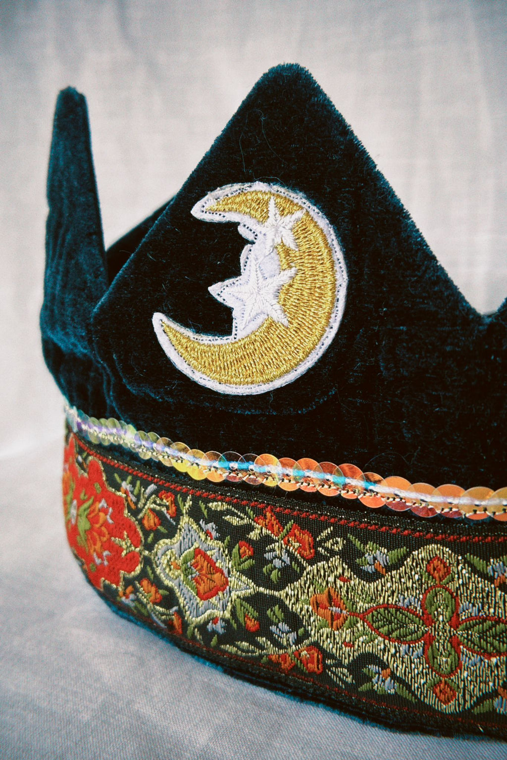 Velvet Moon Fabric Celebration Crown