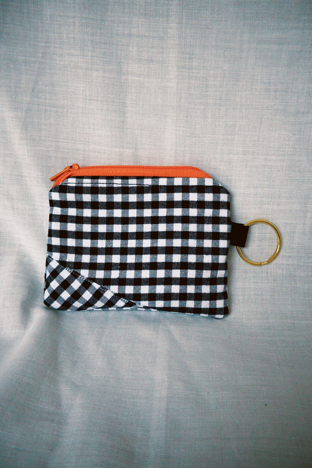 Gingham Sunflower Keyring Purse