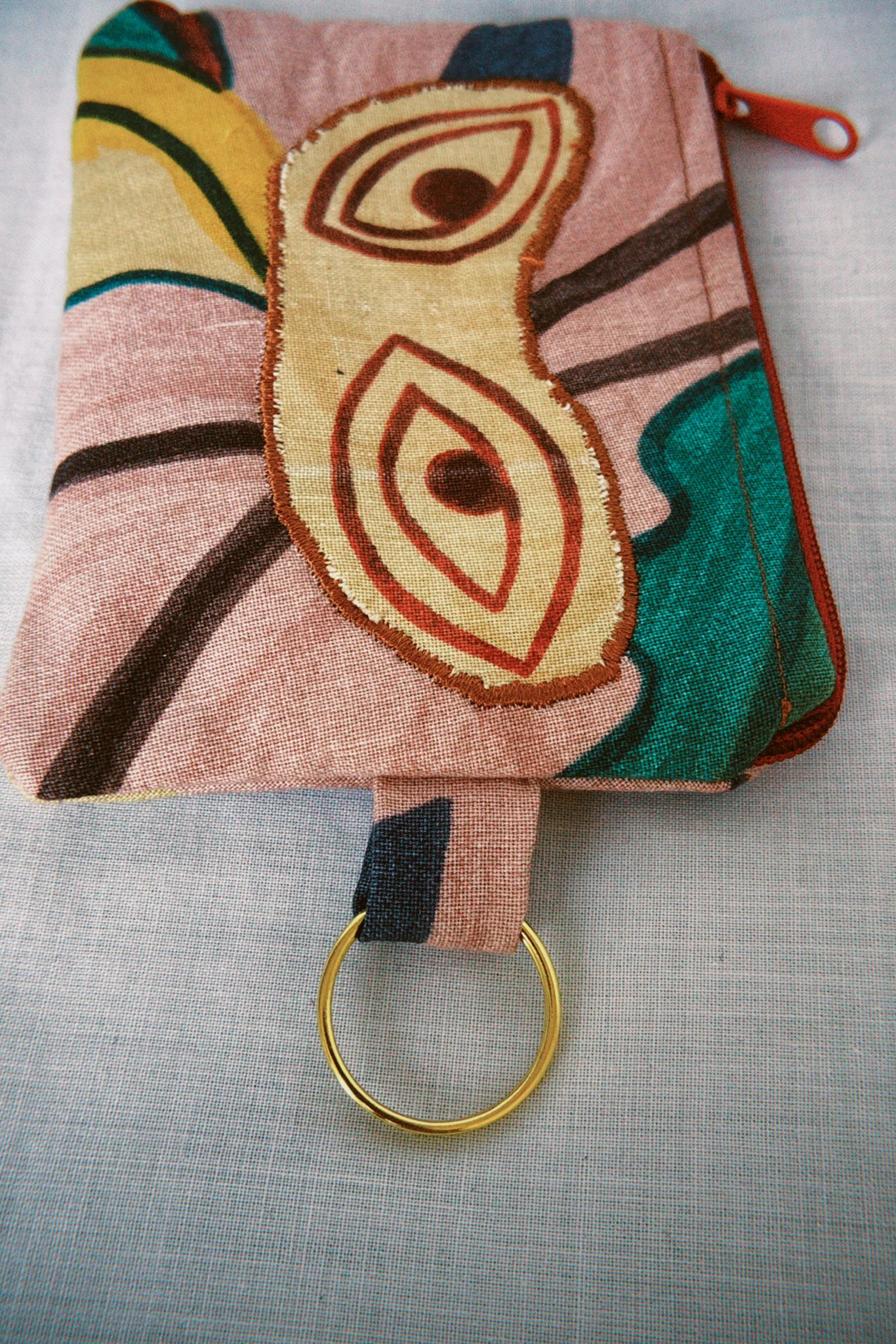 90s Abstract Keyring Purse