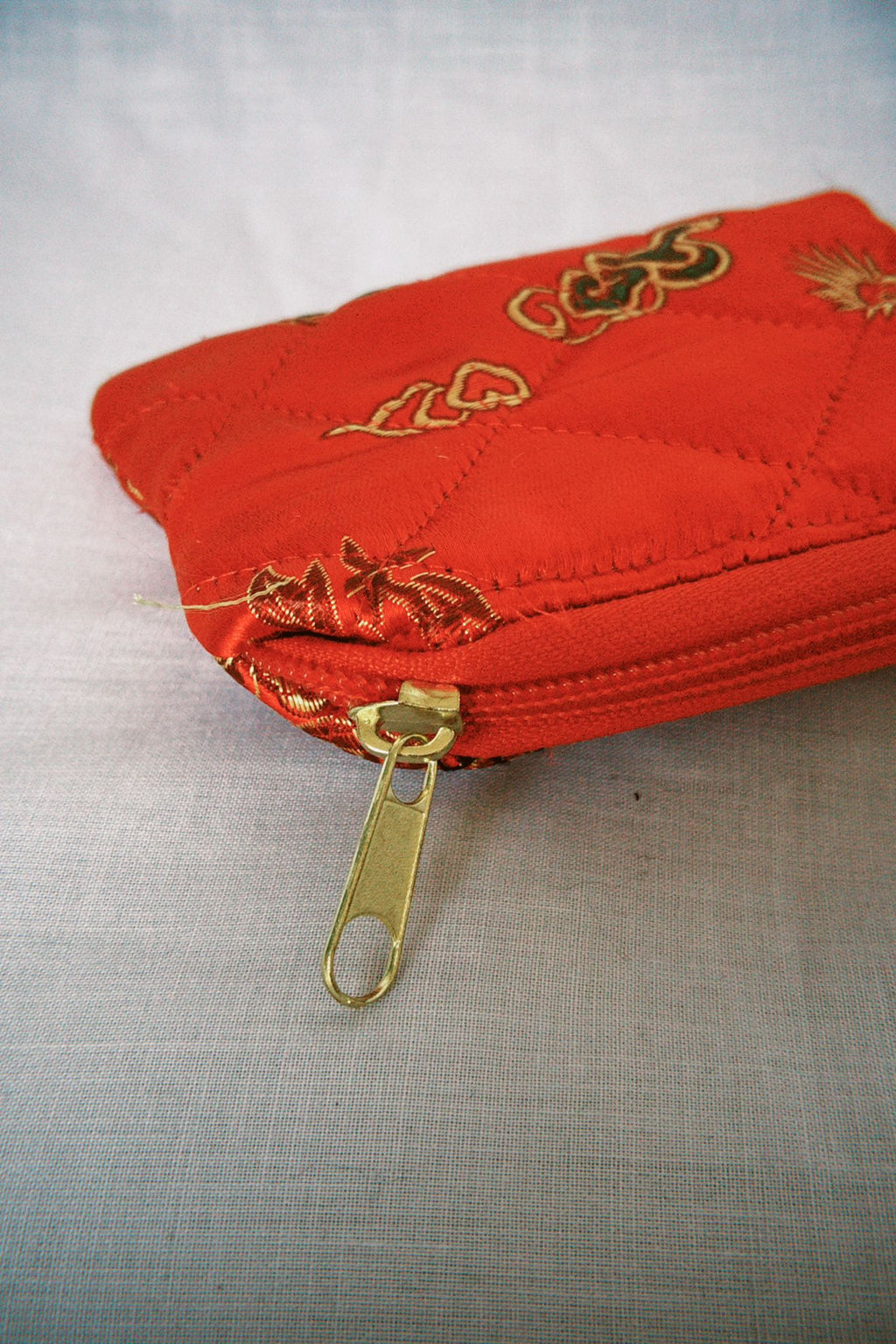 Red Satin Dragon Keyring Purse 2