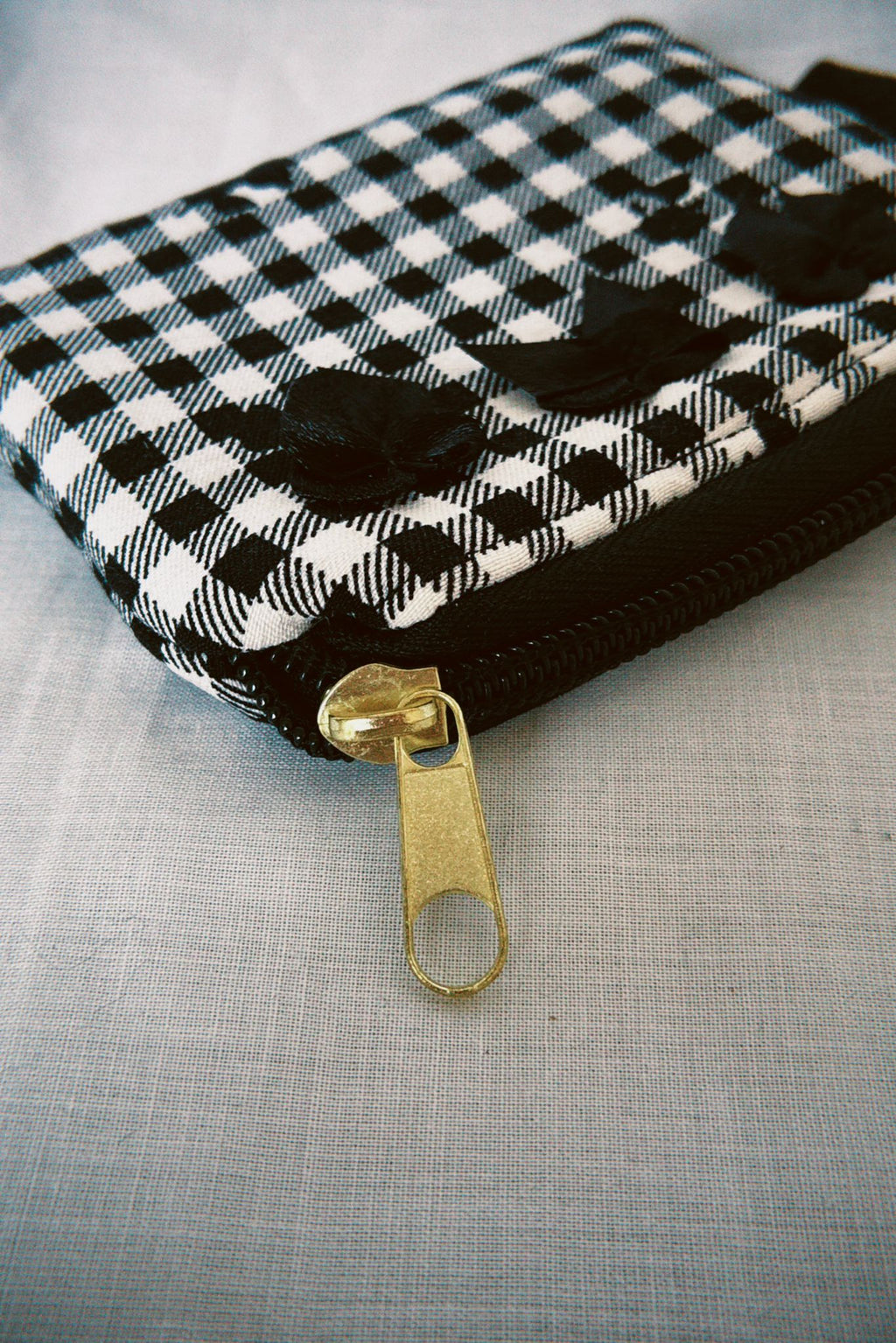 Gingham Keyring Purse
