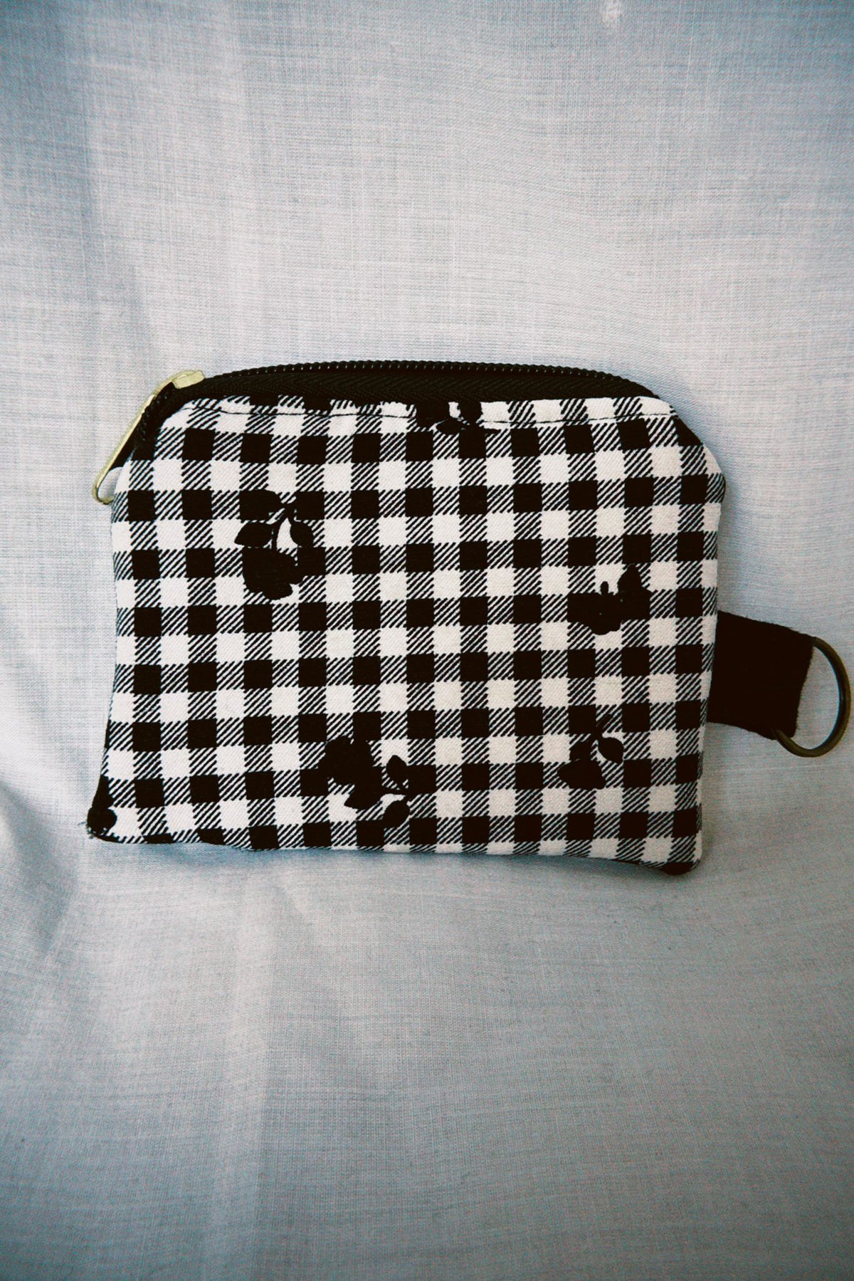 Gingham Keyring Purse