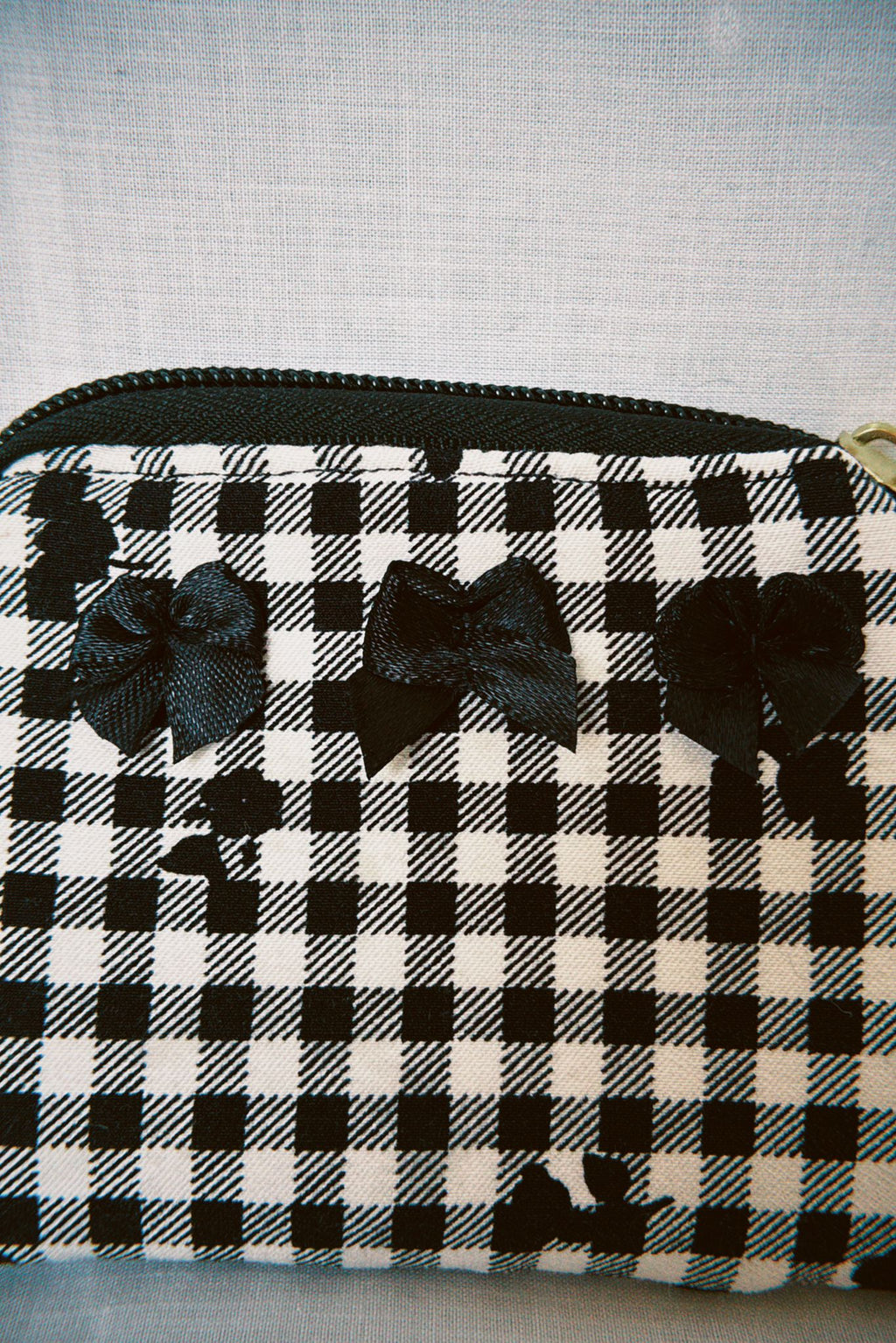 Gingham Keyring Purse