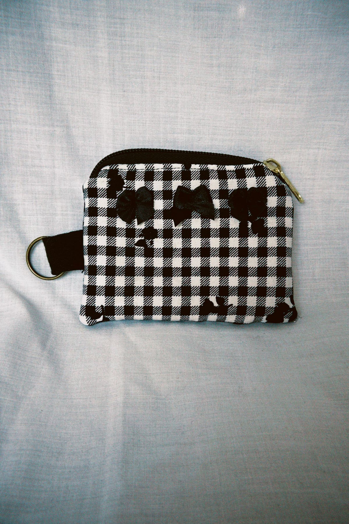 Gingham Keyring Purse