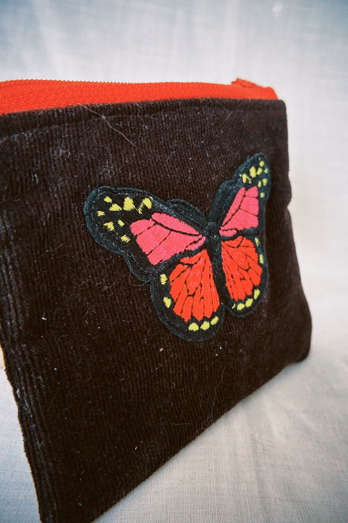 Corduroy Butterfly Coin Purse