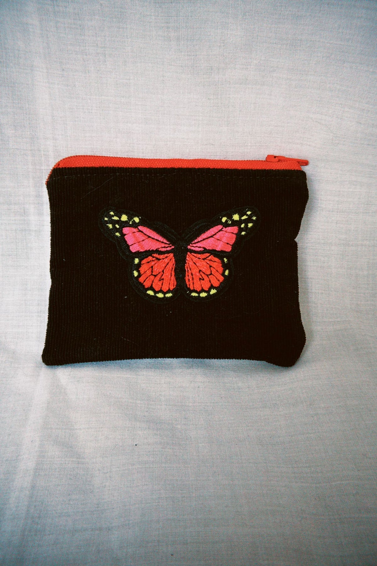 Corduroy Butterfly Coin Purse