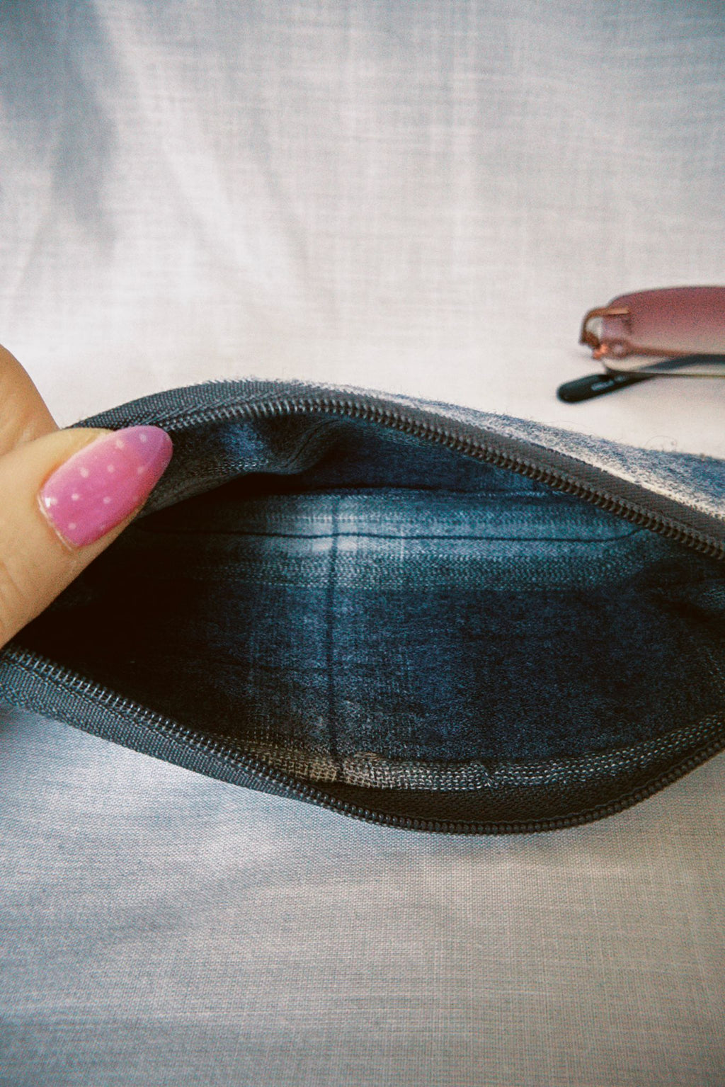 Checkered Sunglasses Case
