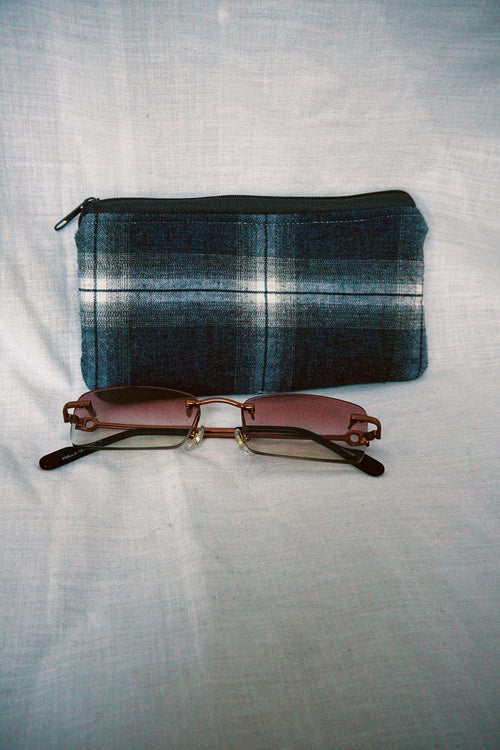 Checkered Sunglasses Case