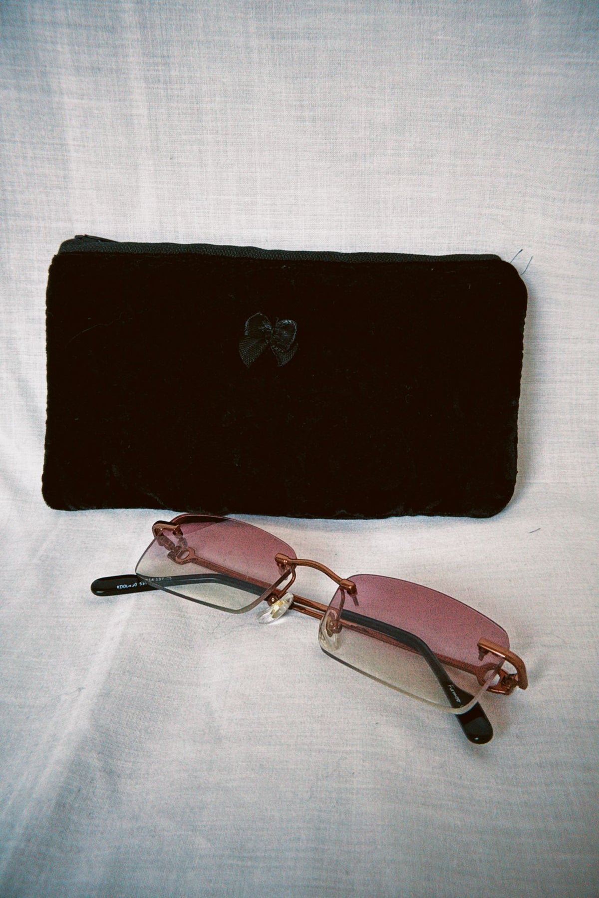 Black Velvet Sunglasses Case