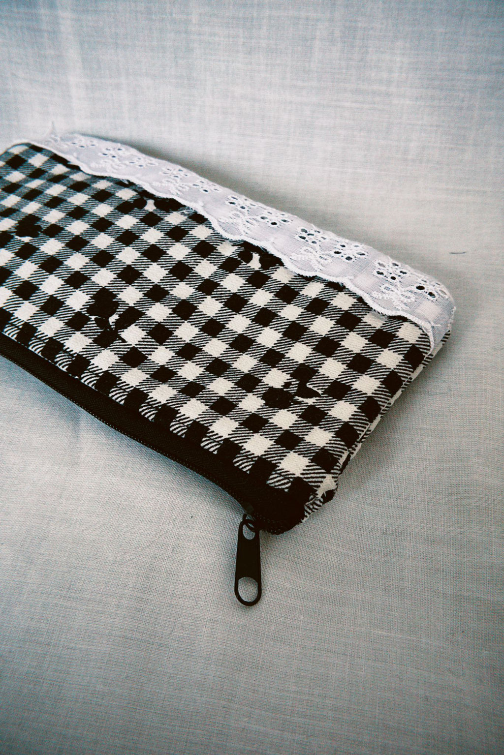 Gingham Ruffle Sunglasses Case
