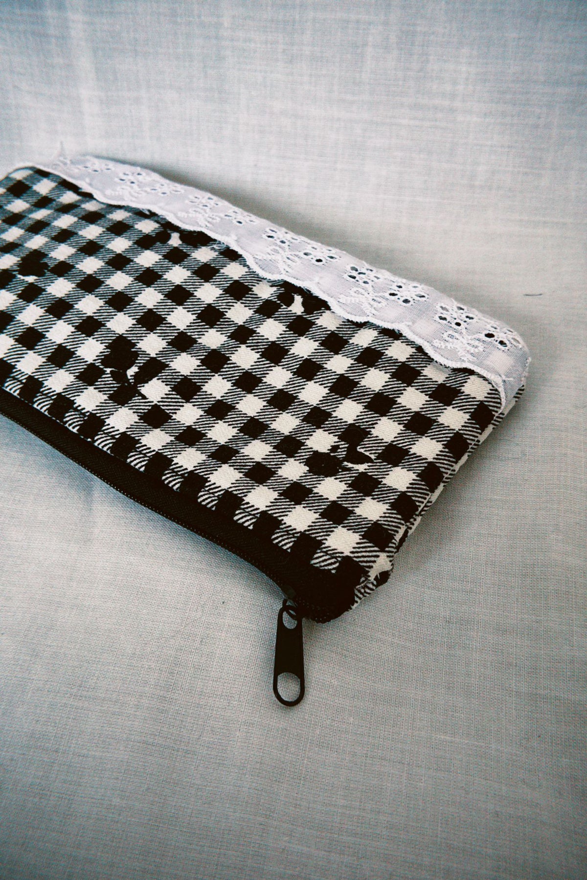Gingham Ruffle Sunglasses Case