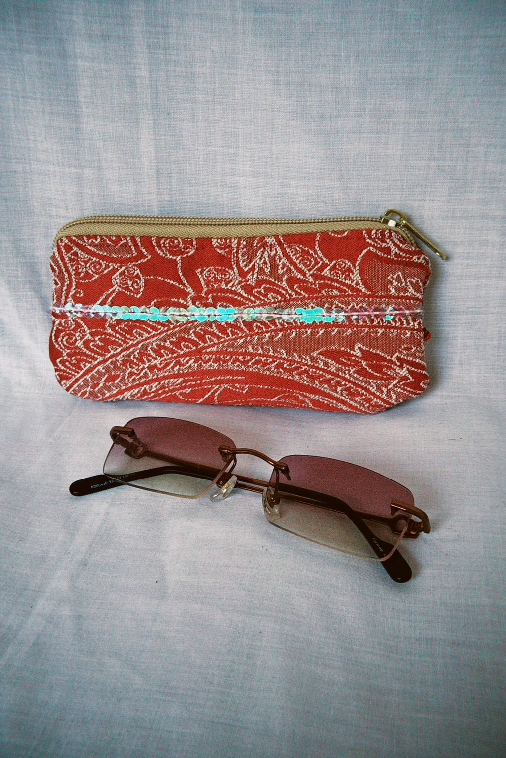 Pink Paisley Sunglasses Case