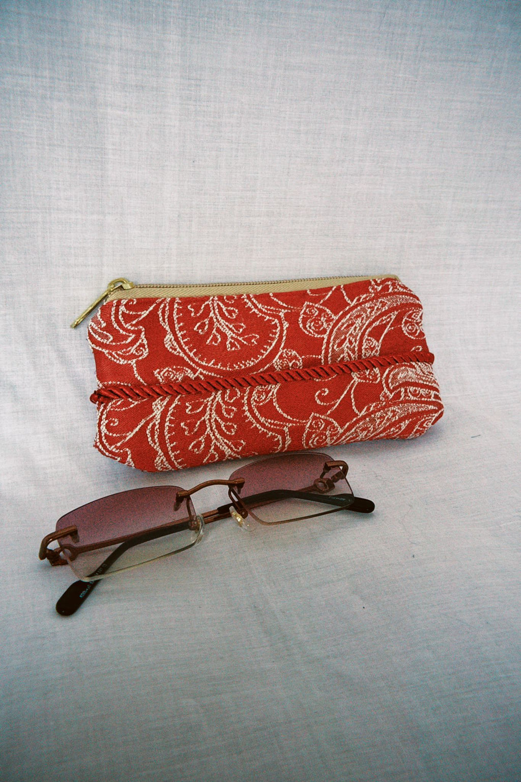 Pink Paisley Sunglasses Case