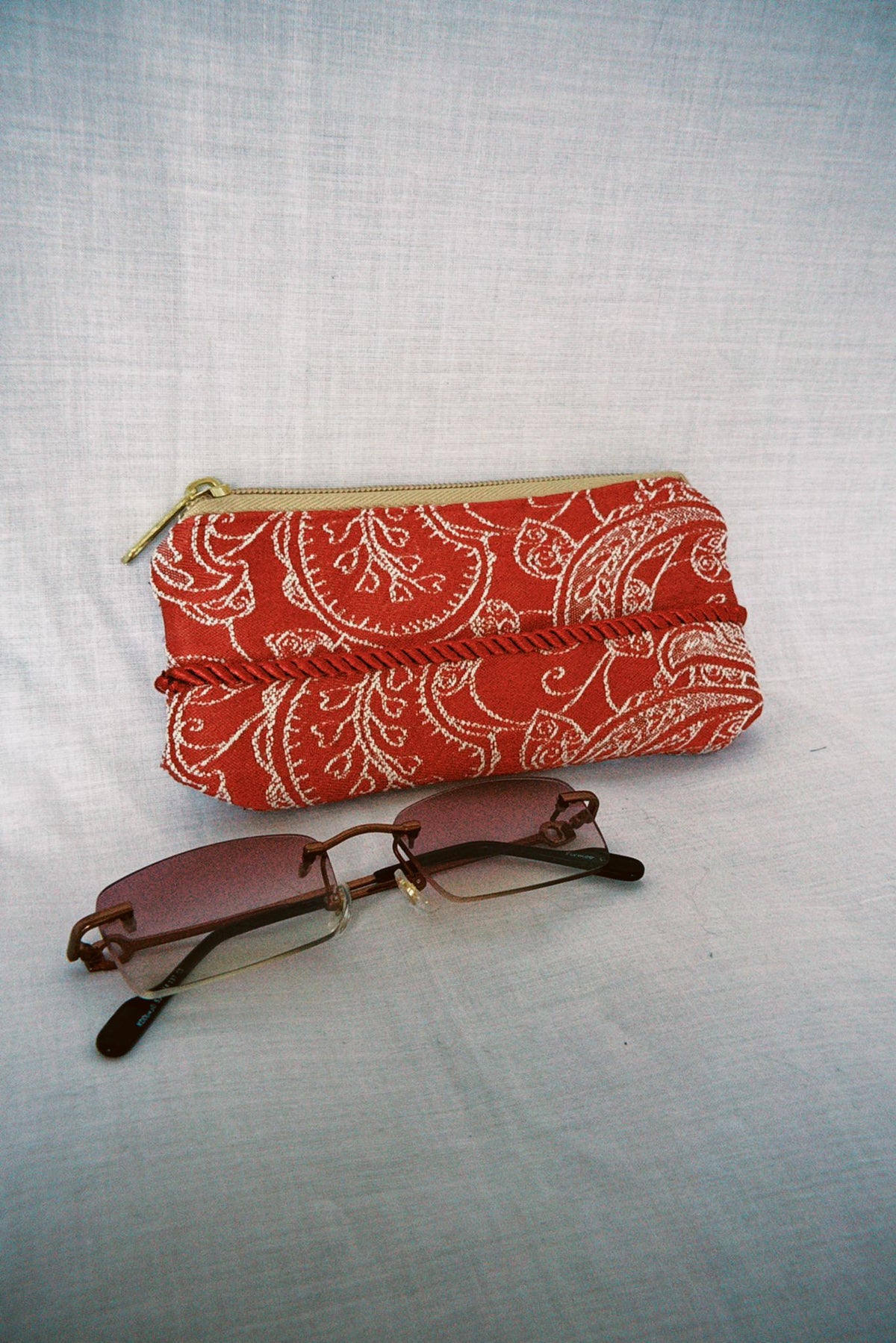Pink Paisley Sunglasses Case