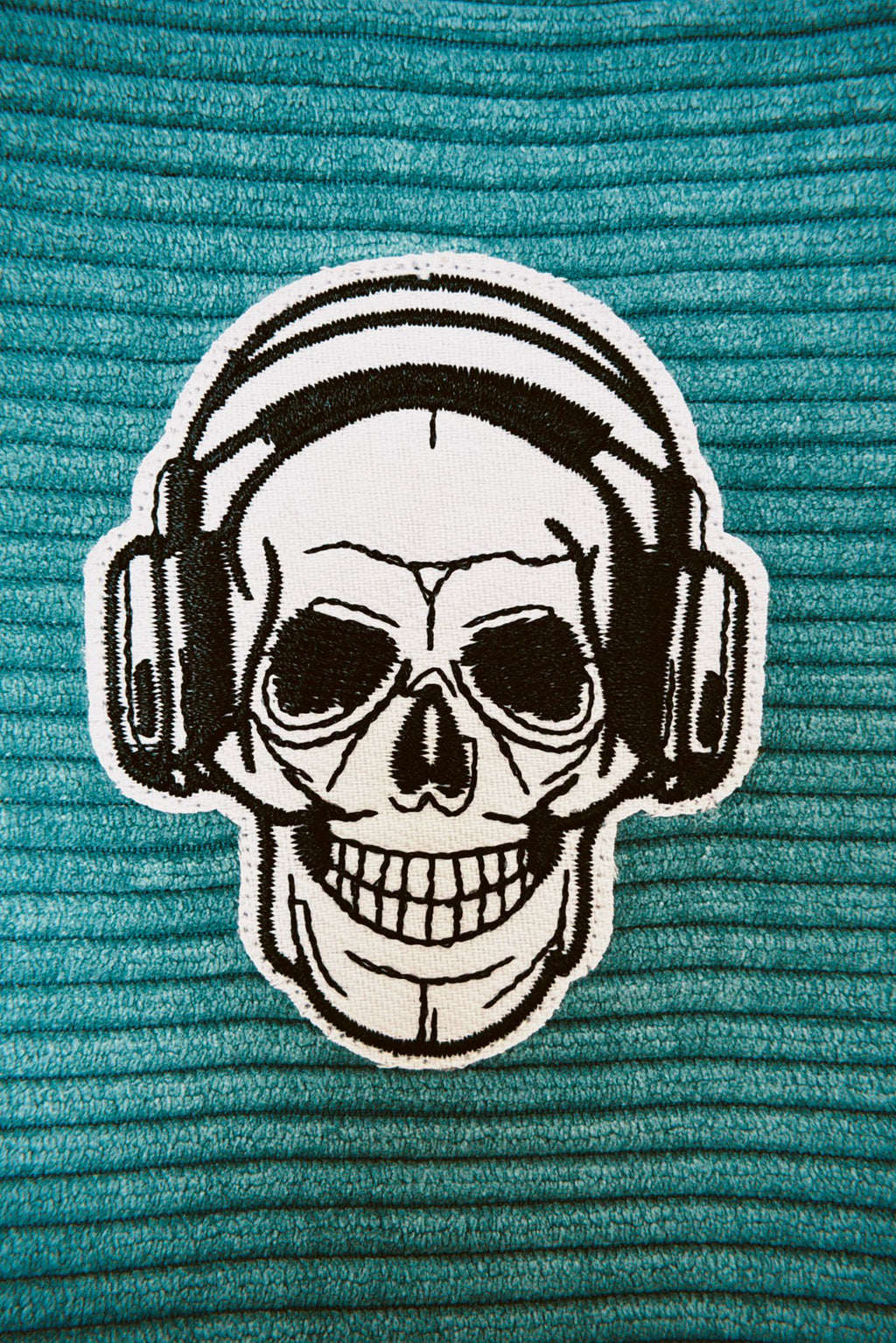 Skull Corduroy Pouch