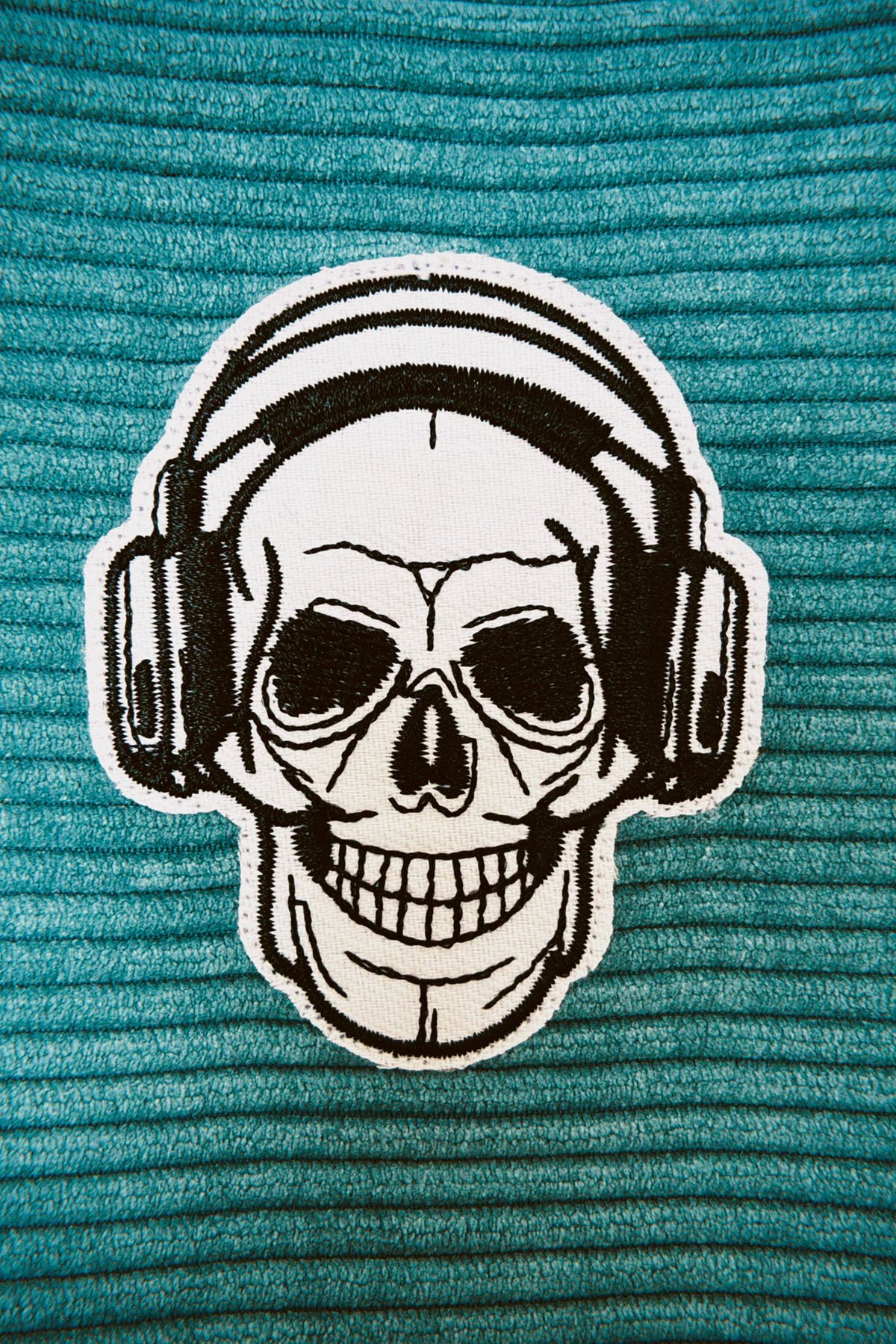 Skull Corduroy Pouch