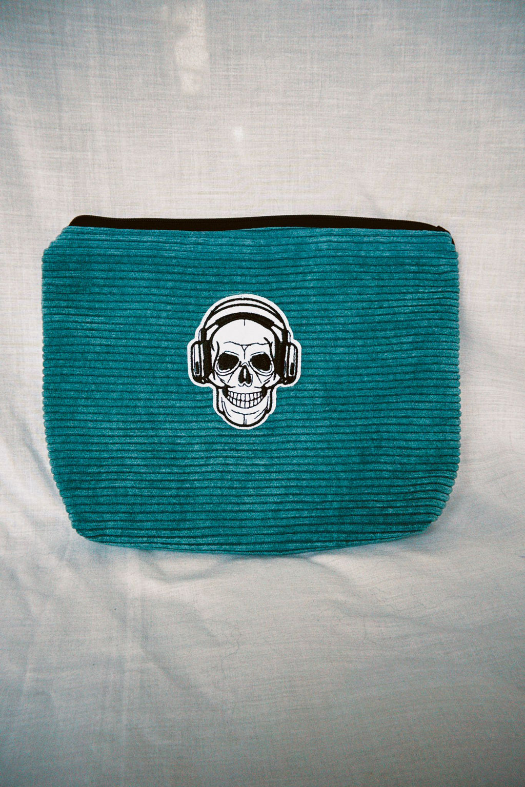 Skull Corduroy Pouch