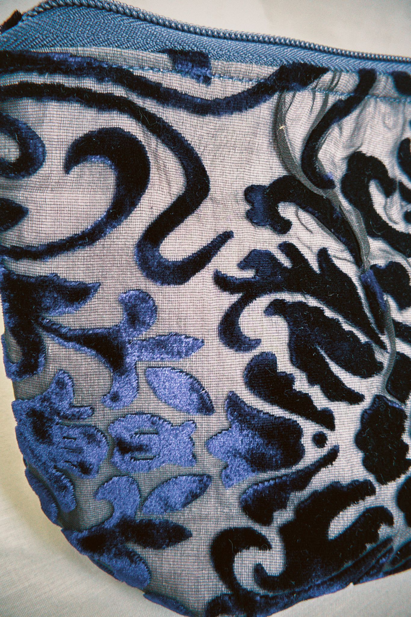 Navy Velvet Celestial Pouch