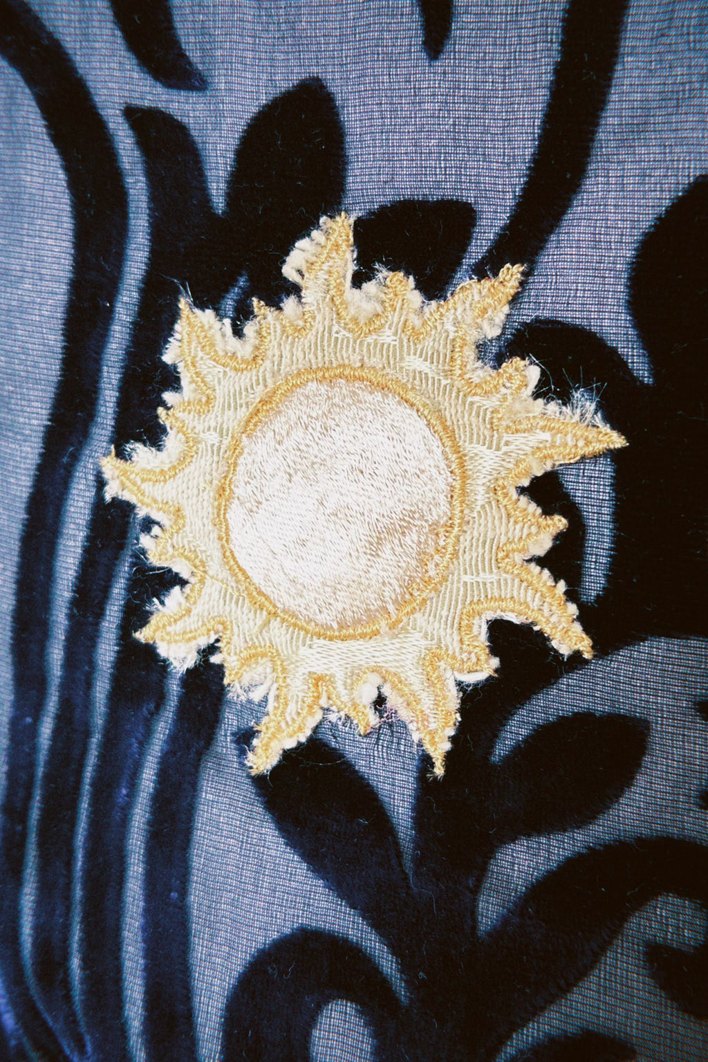 Navy Velvet Celestial Pouch